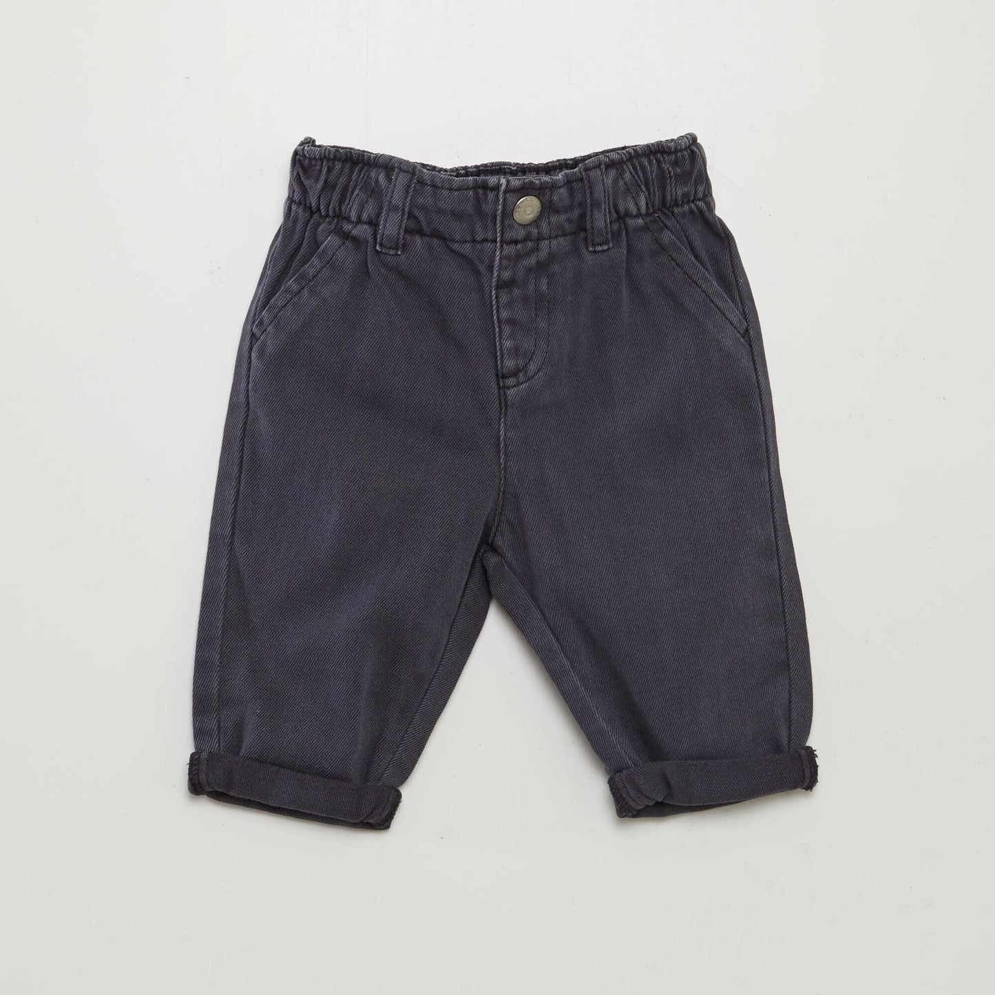 Pantalon en twill paperbag NOIR