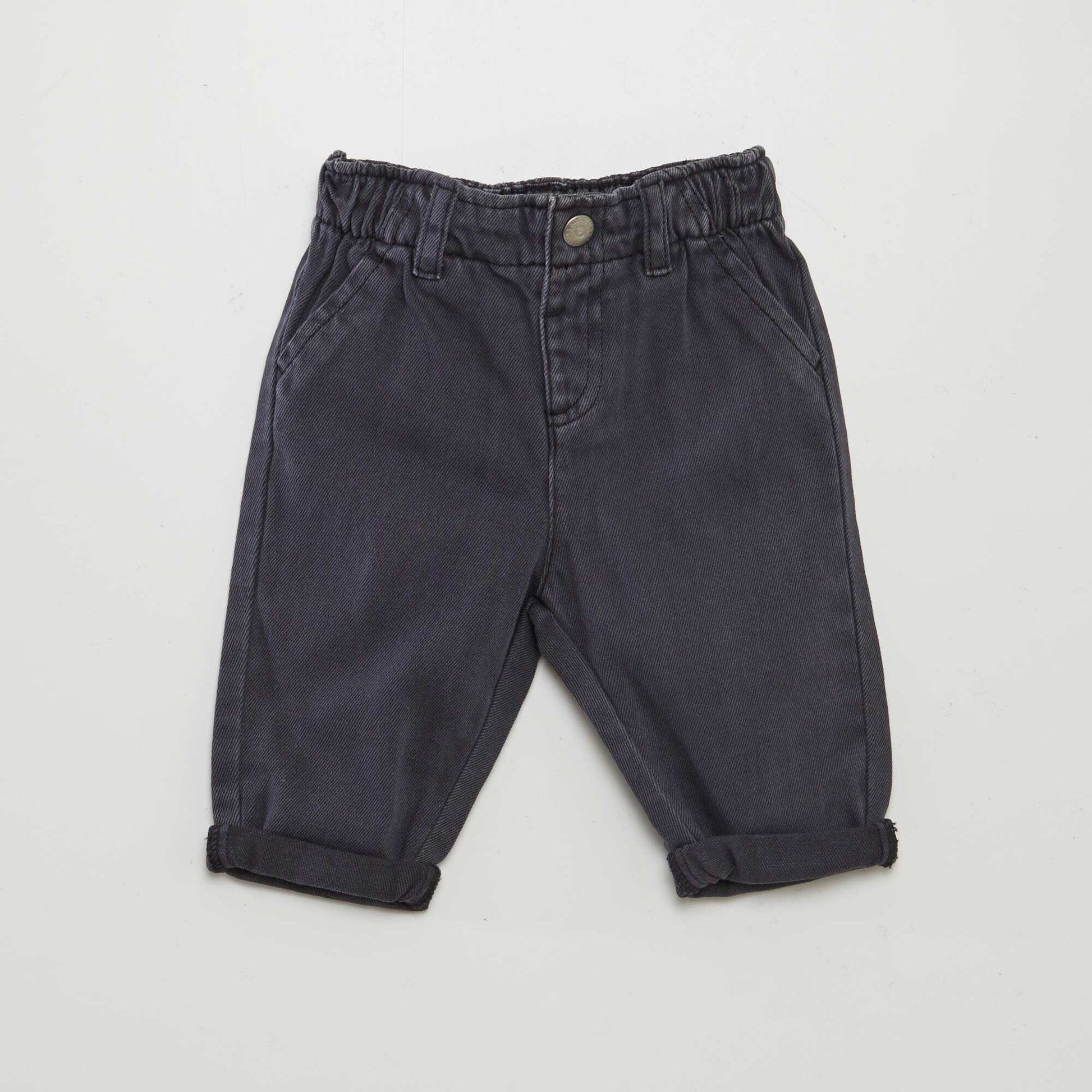 Pantalon en twill paperbag NOIR