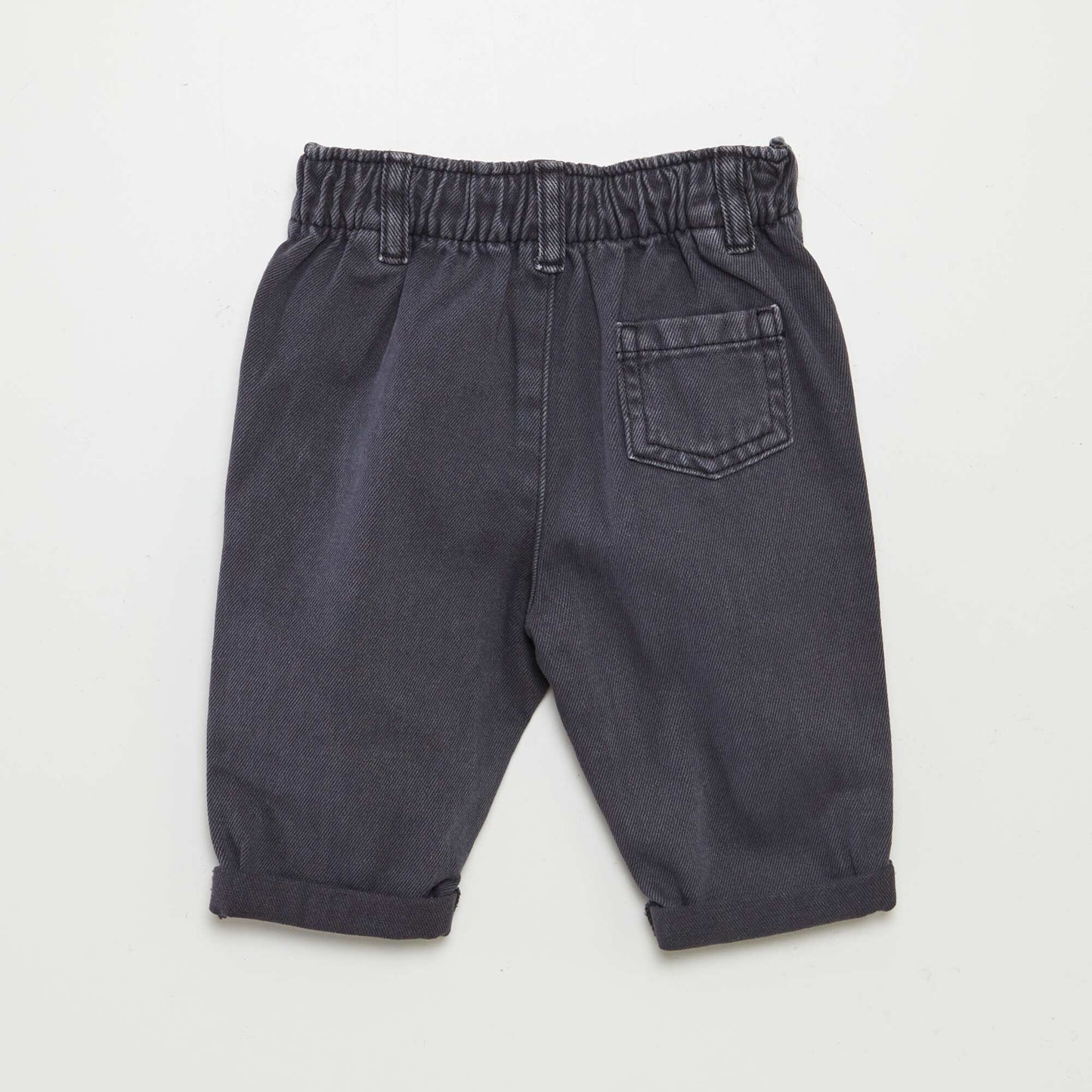 Pantalon en twill paperbag NOIR