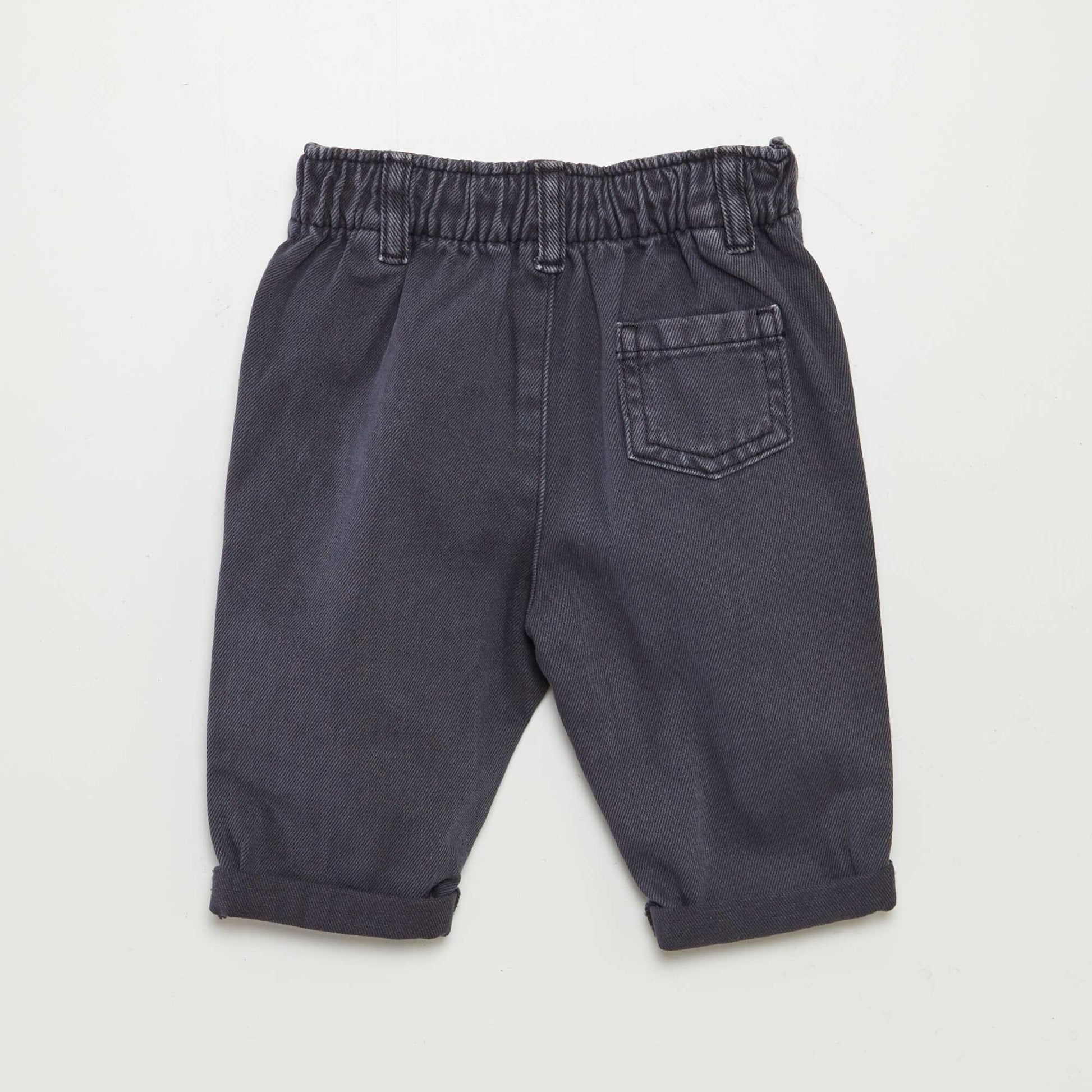 Pantalon en twill paperbag NOIR