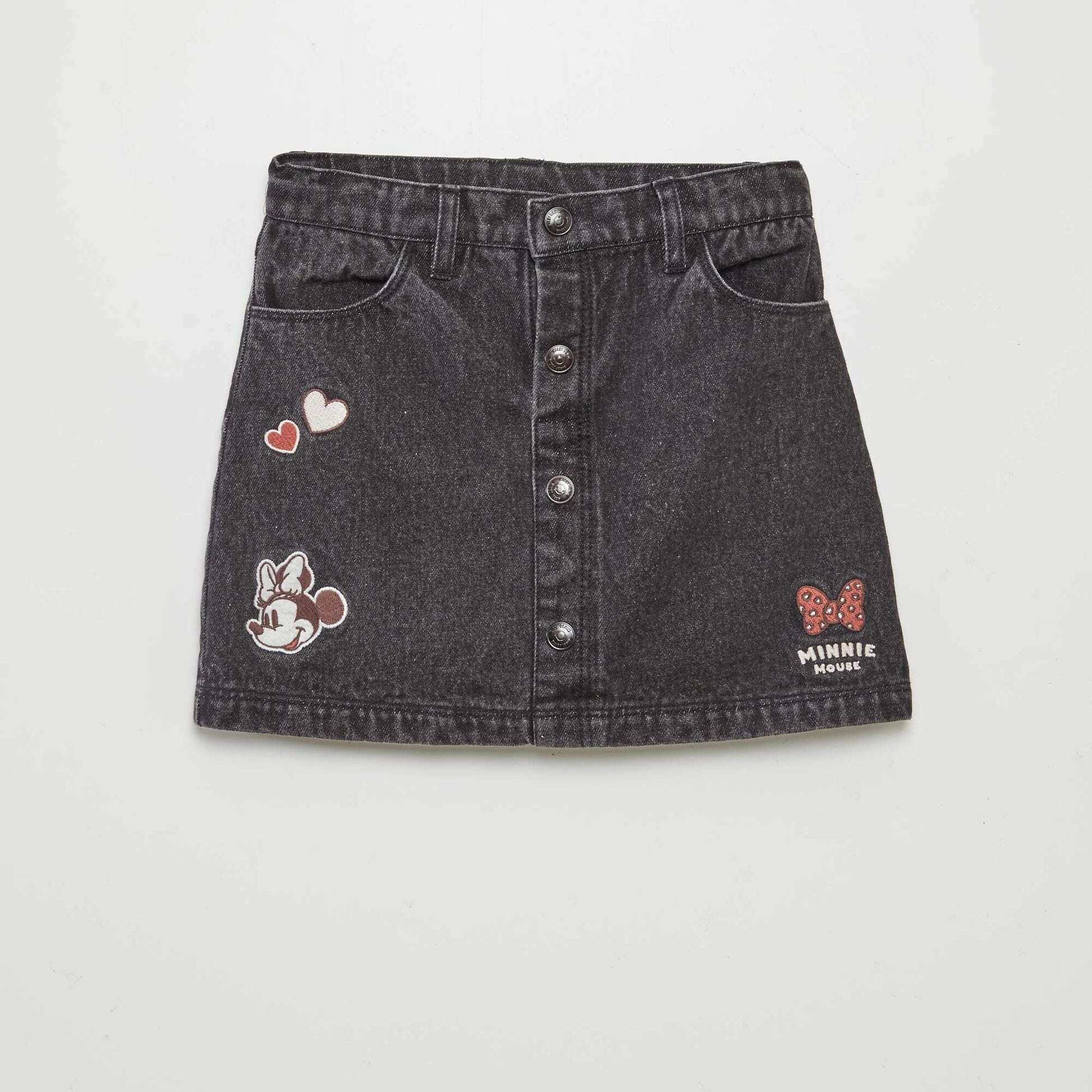 Jupe en denim 'Minnie' NOIR
