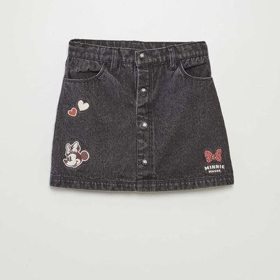 Jupe en denim 'Minnie' NOIR