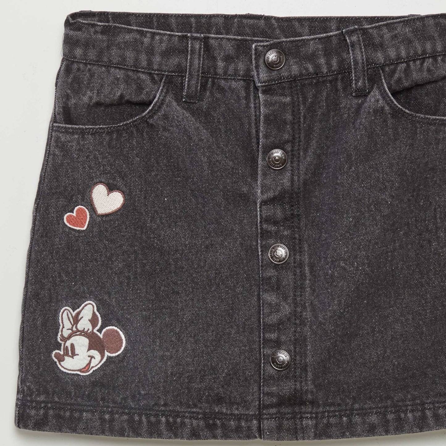 Jupe en denim 'Minnie' NOIR