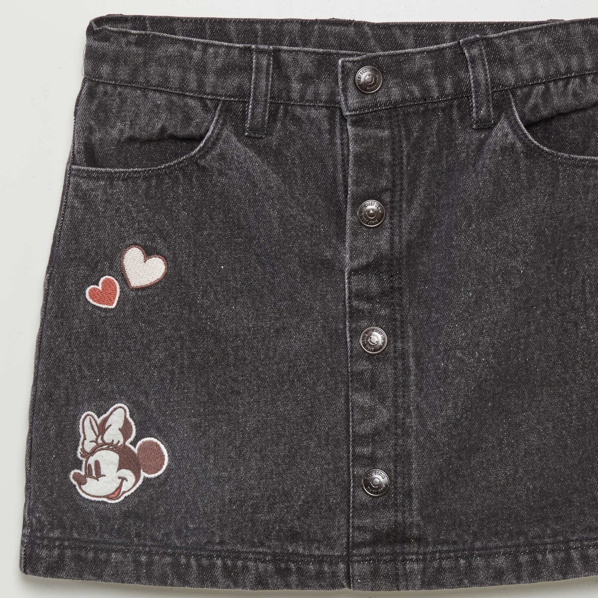 Jupe en denim 'Minnie' NOIR