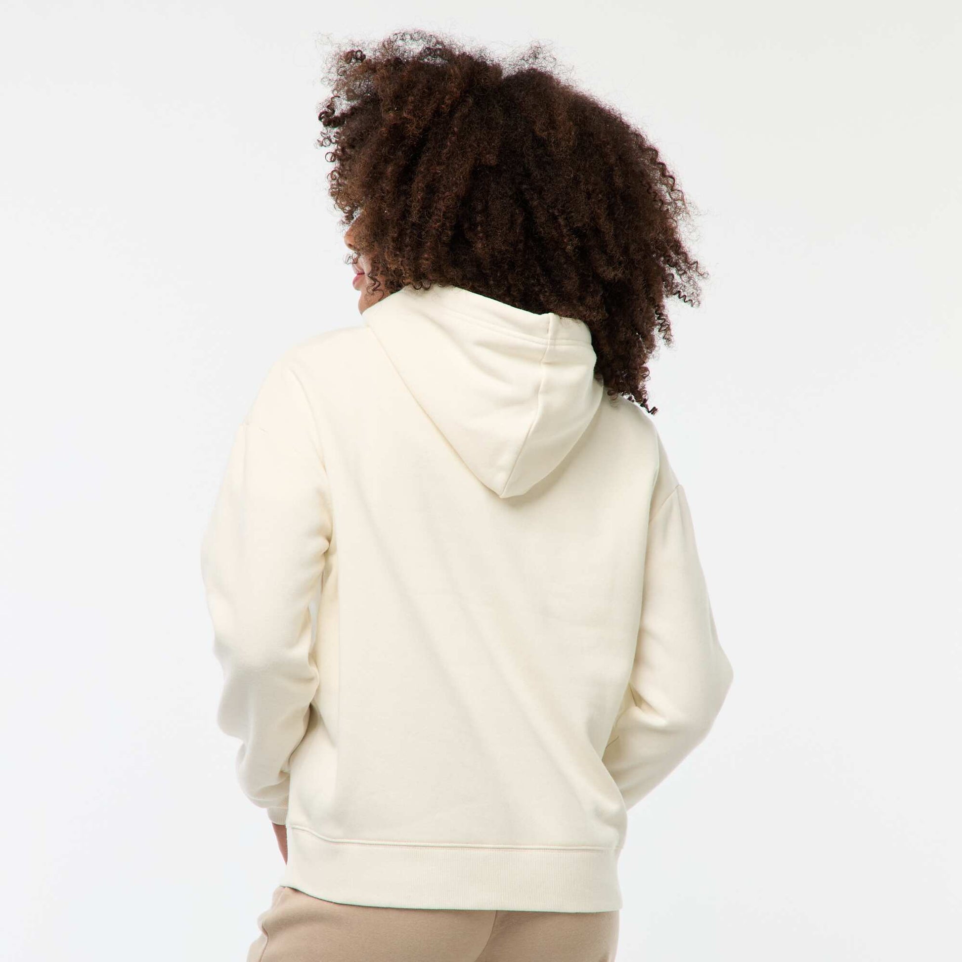 Sweat à capuche uni BLANC