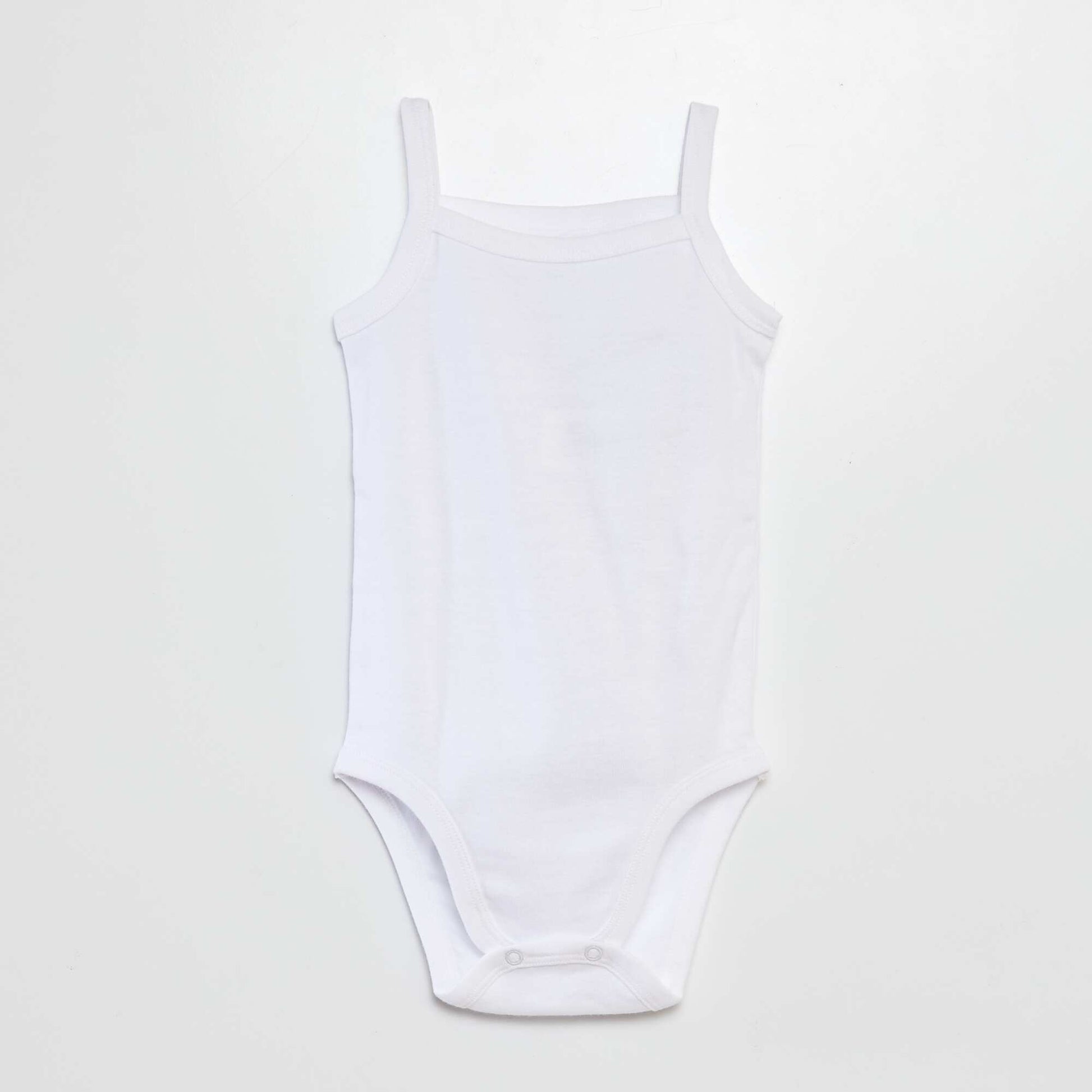 Lot de 3 bodies blancs à fines bretelles BLANC