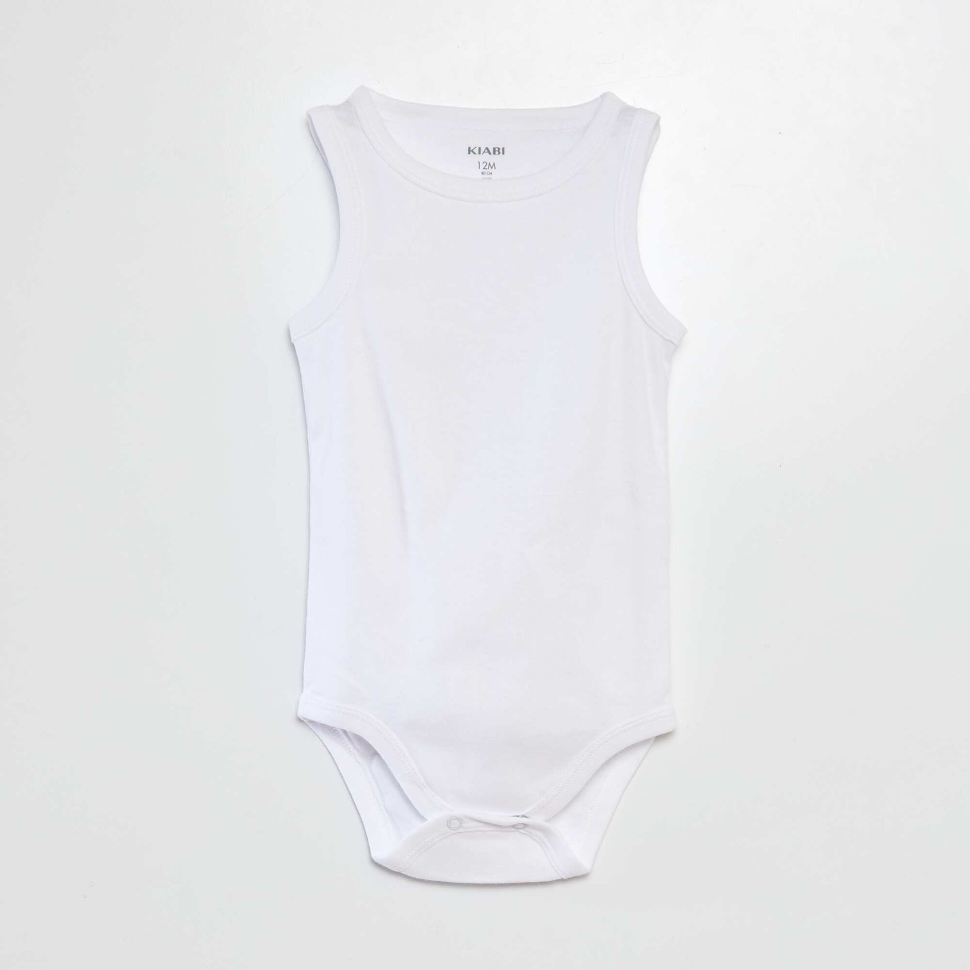 Lot de 3 bodies blancs à bretelles larges BLANC