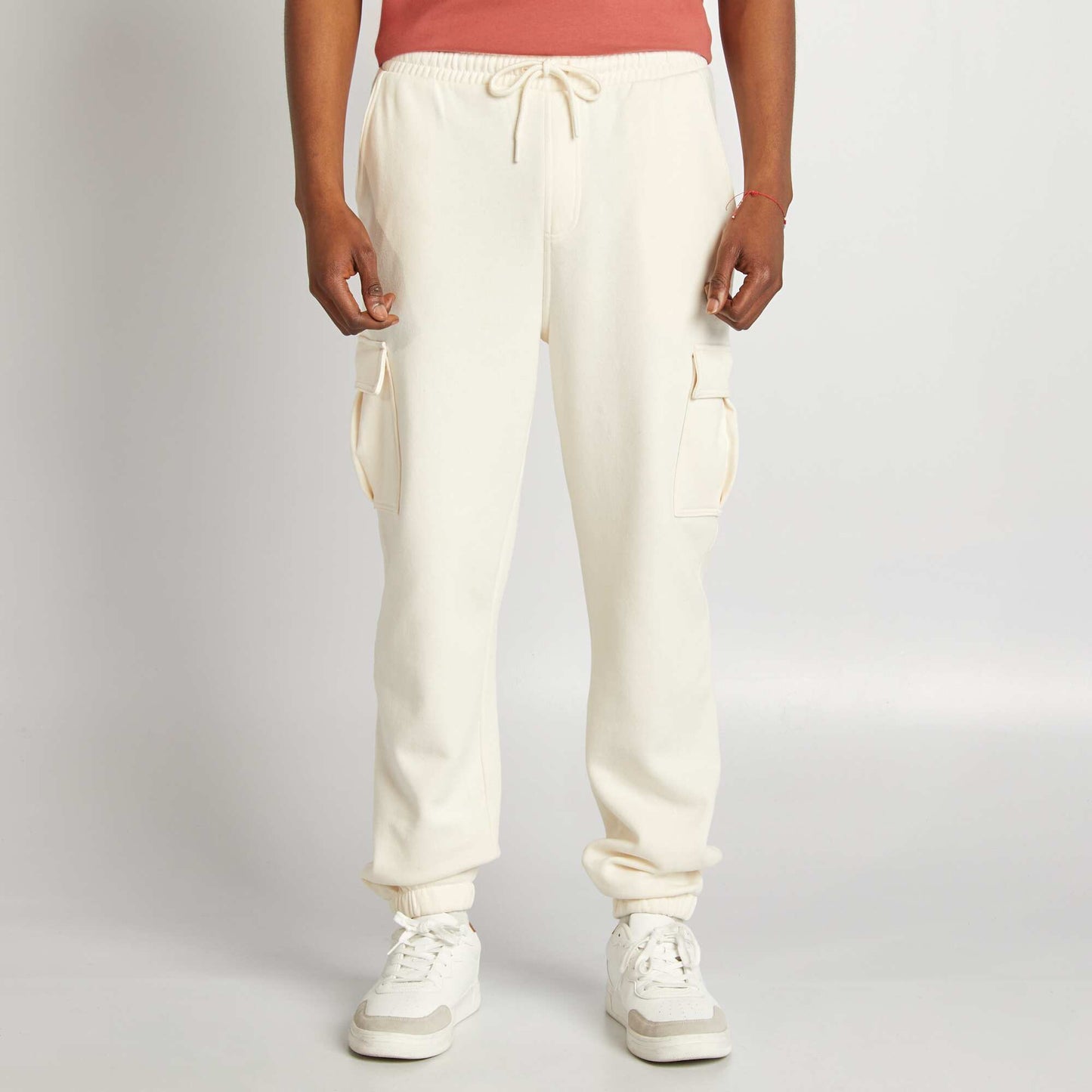 Jogging multi-poches en molleton Undyed ECRU