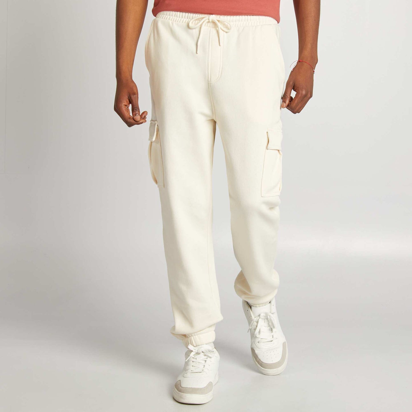 Jogging multi-poches en molleton Undyed ECRU