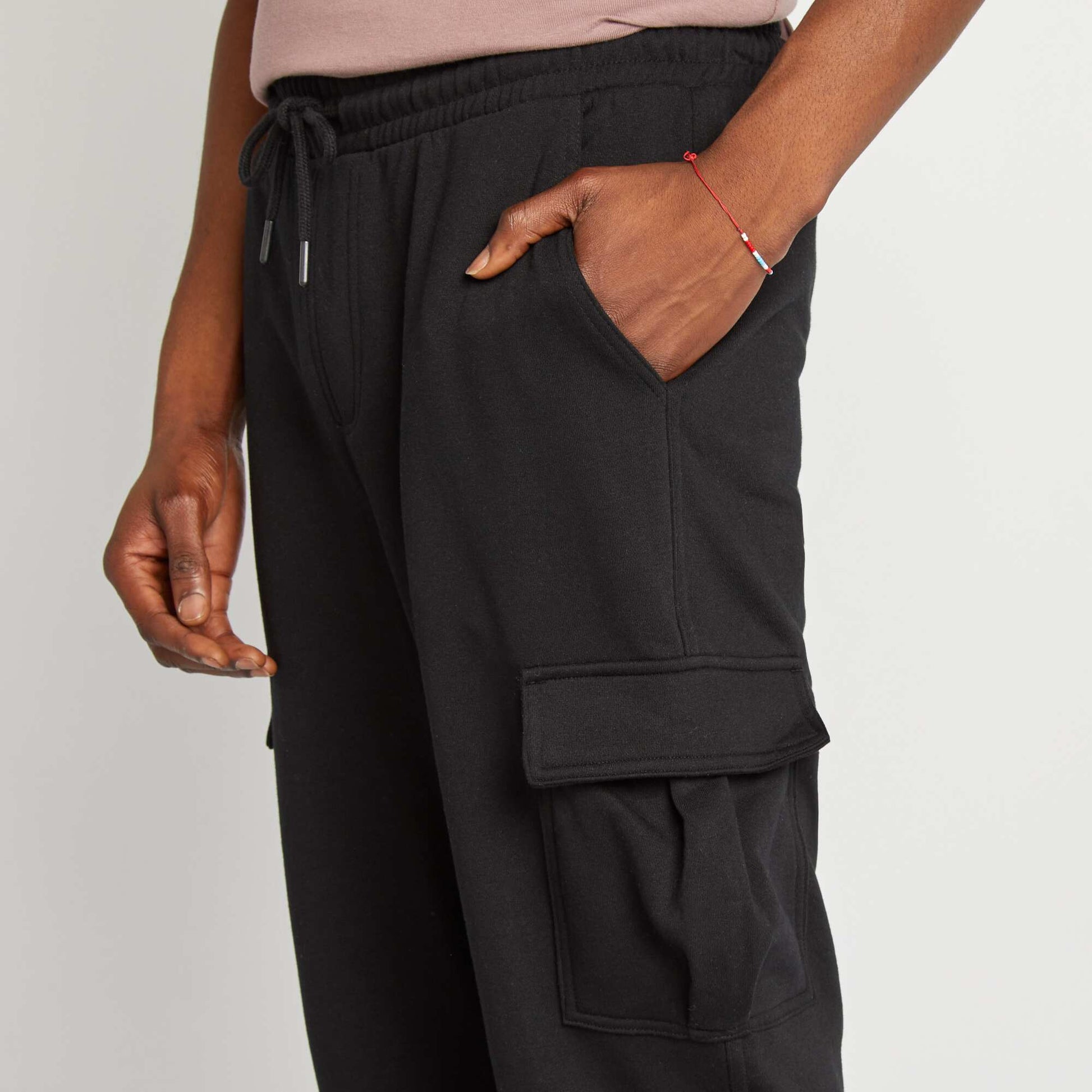 Jogging multi-poches en molleton NOIR