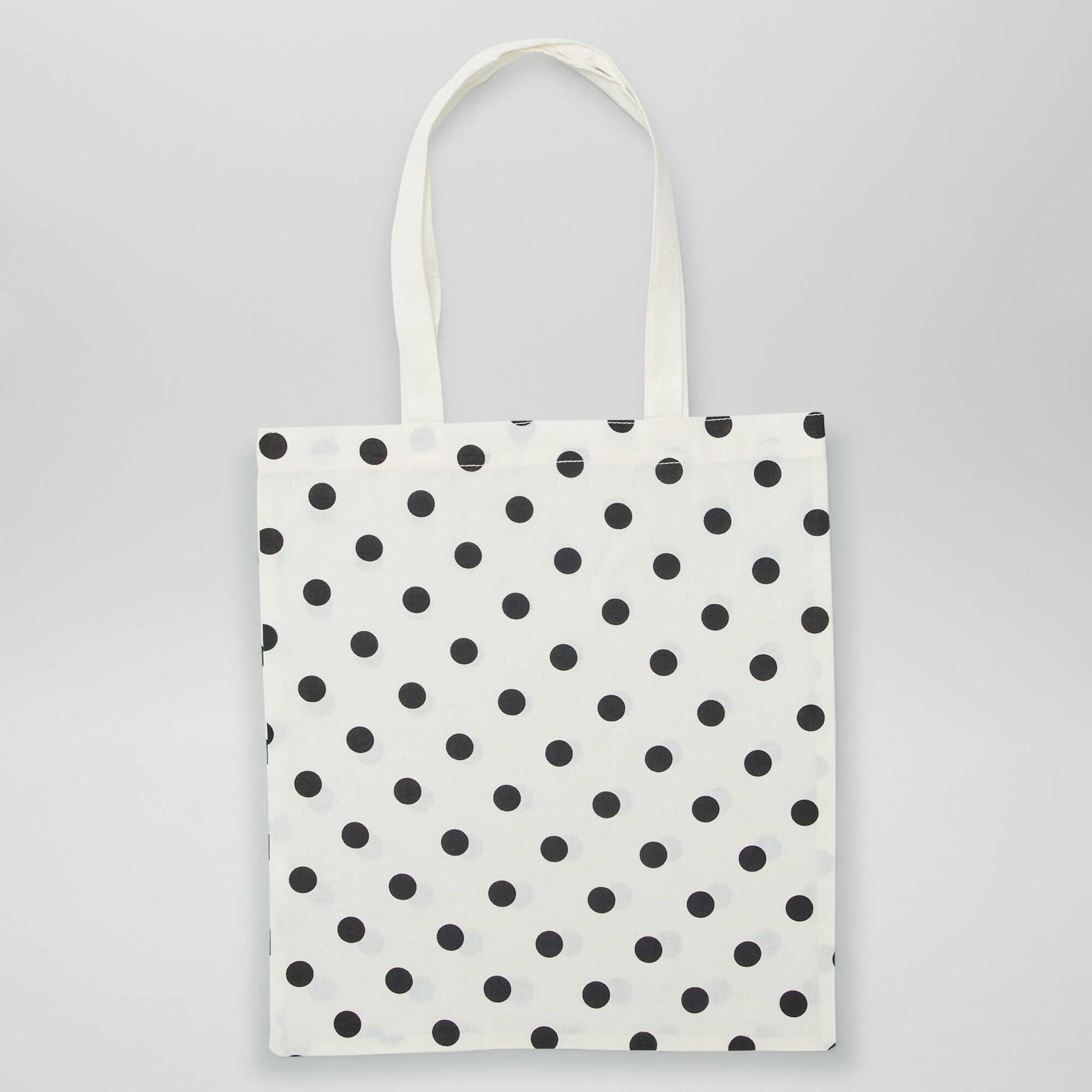 Tote bag imprimé BLANC à POIS