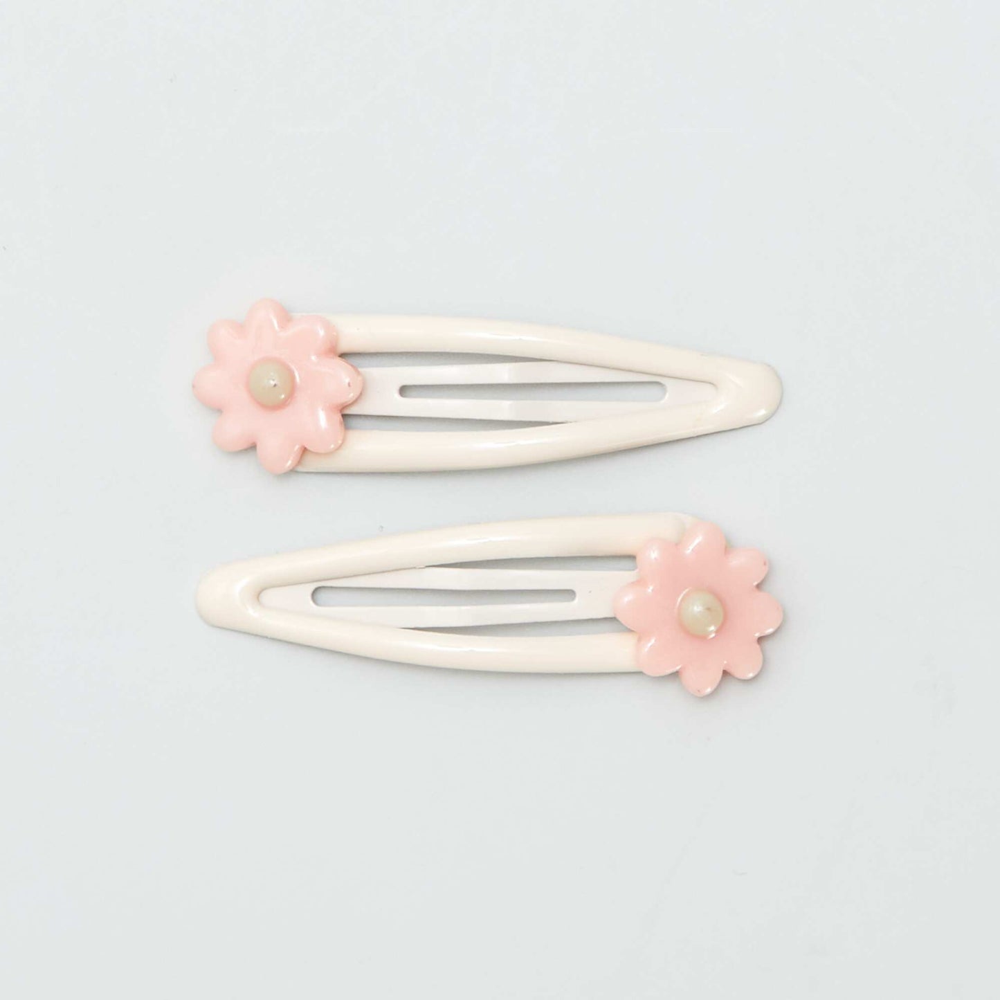 Lot de 6 pinces clic clac ROSE