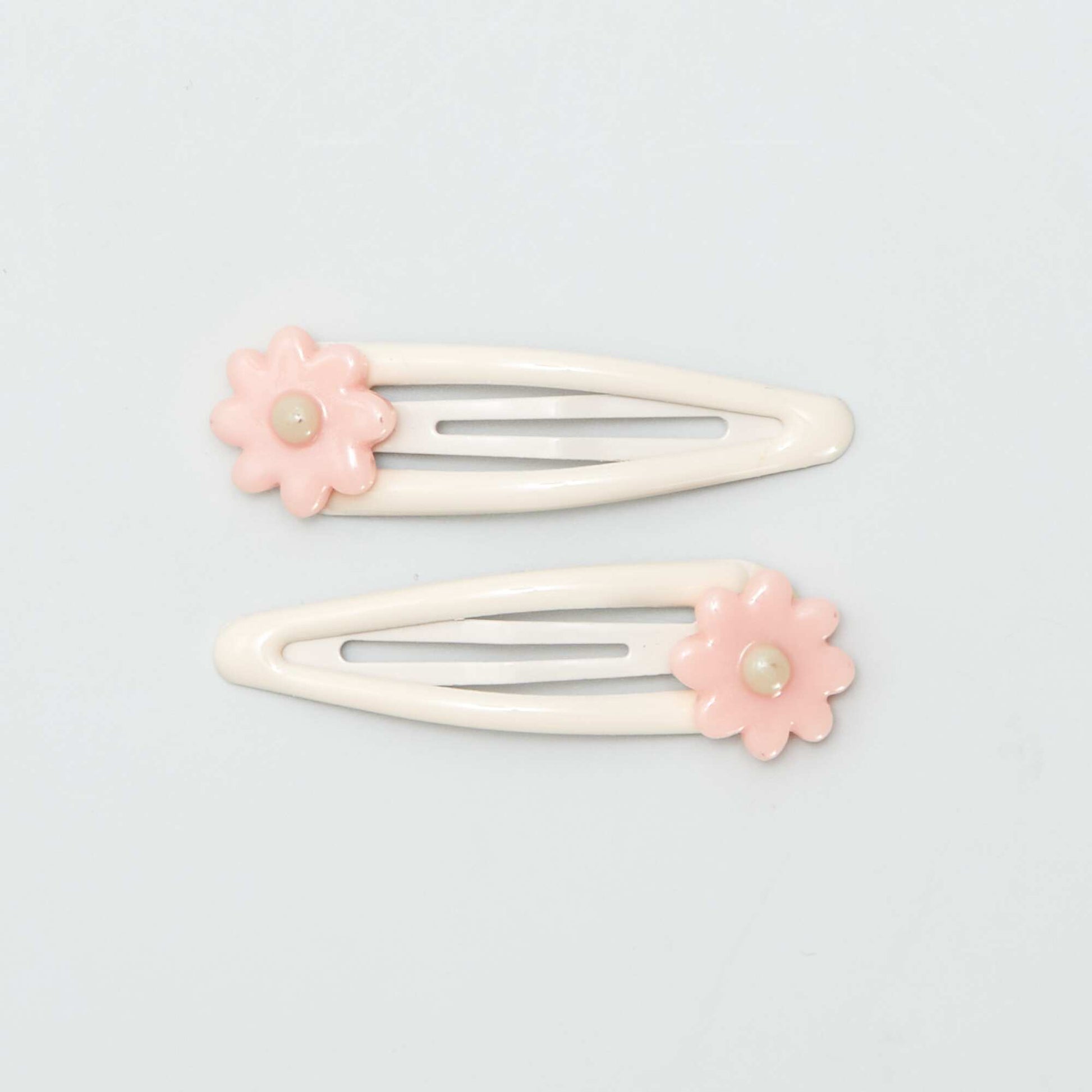 Lot de 6 pinces clic clac ROSE