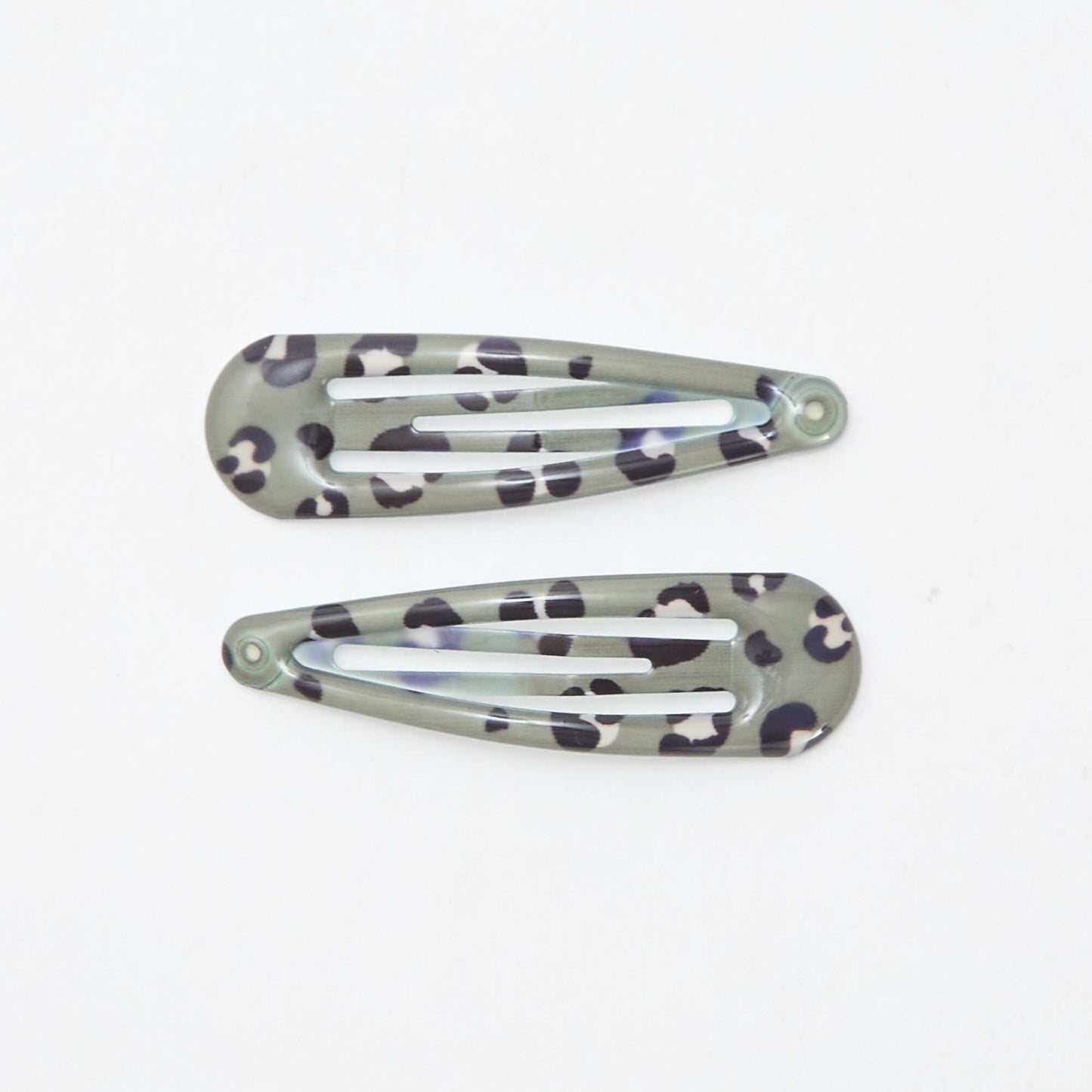 Lot de 6 pinces clic clac KAKI