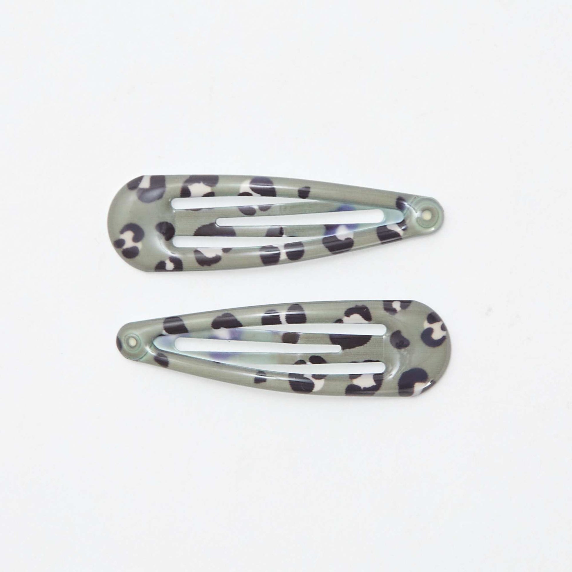 Lot de 6 pinces clic clac KAKI