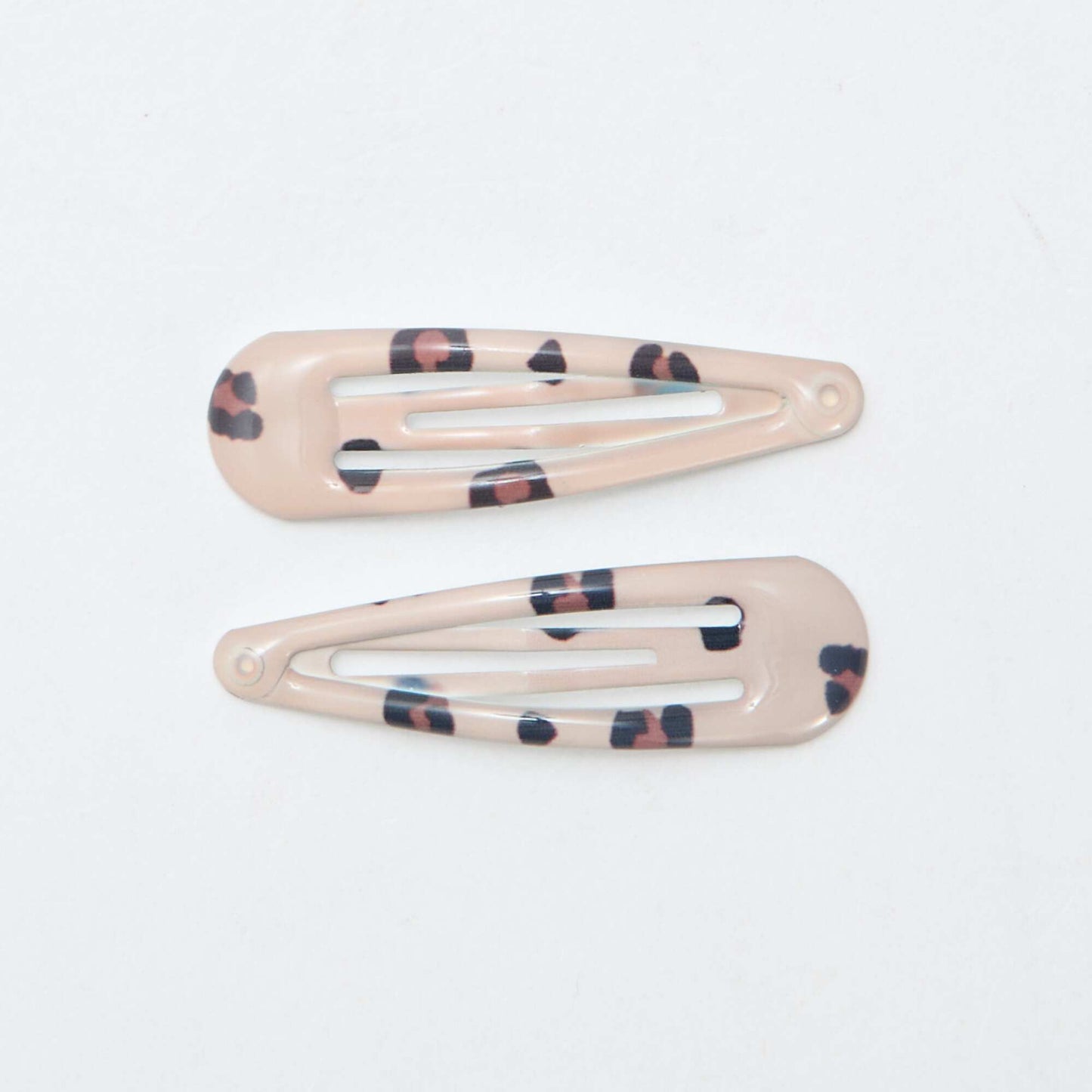 Lot de 6 pinces clic clac MARRON
