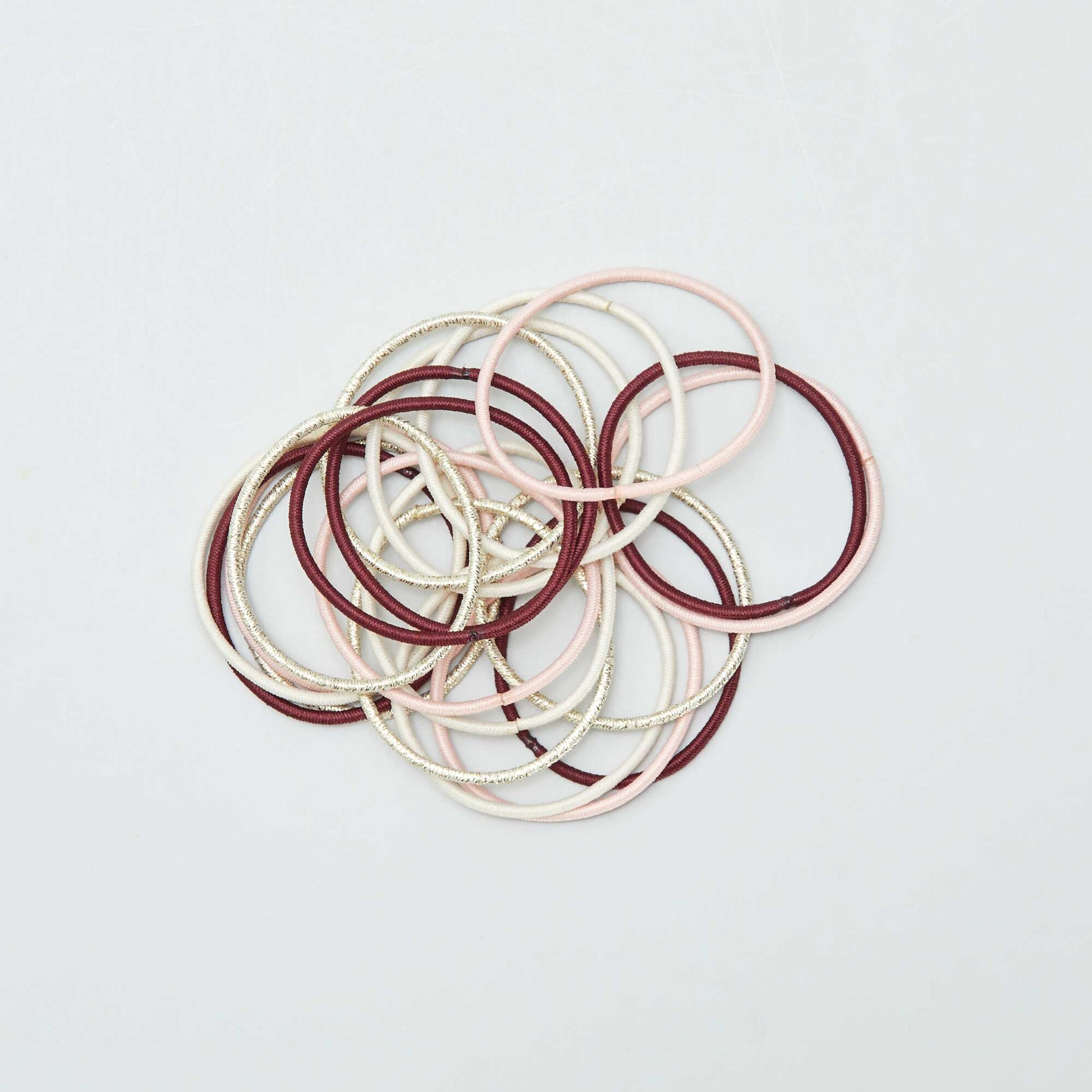 Lot de 20 élastiques fins ROSE