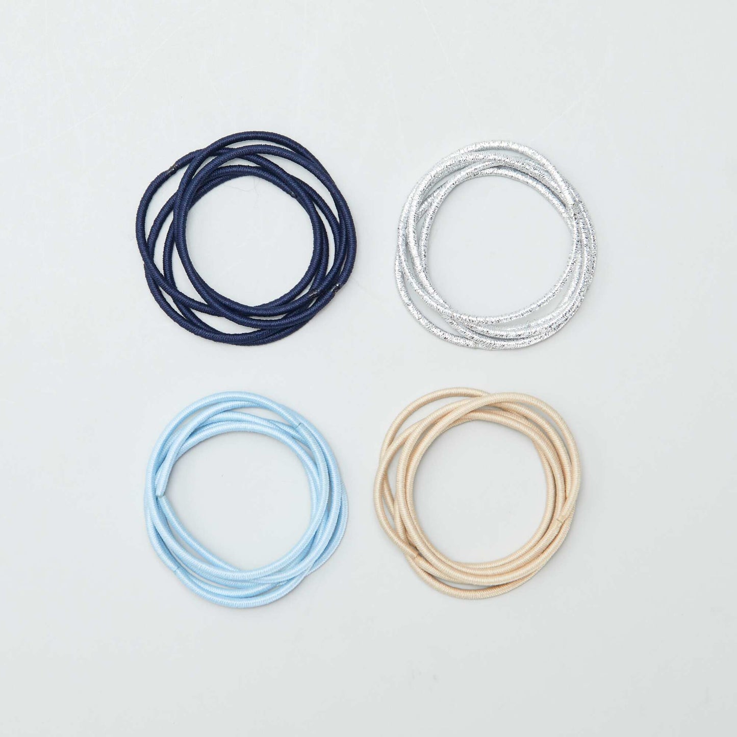 Lot de 20 élastiques fins BLEU