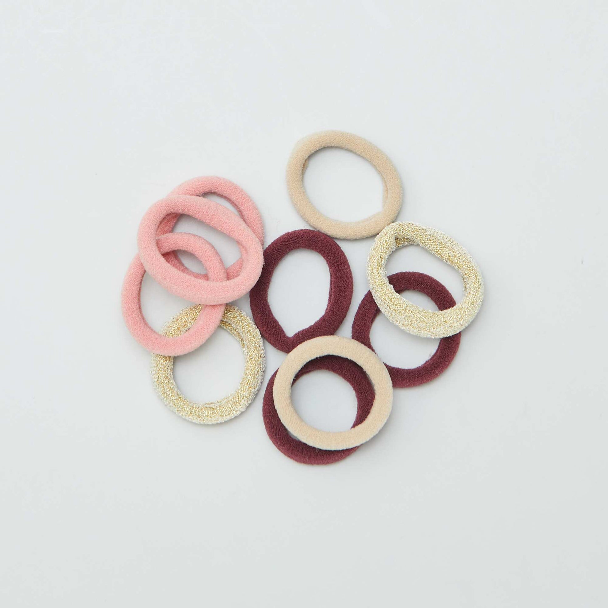 Lot de 10 élastiques mousse ROSE