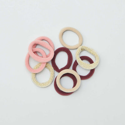 Lot de 10 élastiques mousse ROSE