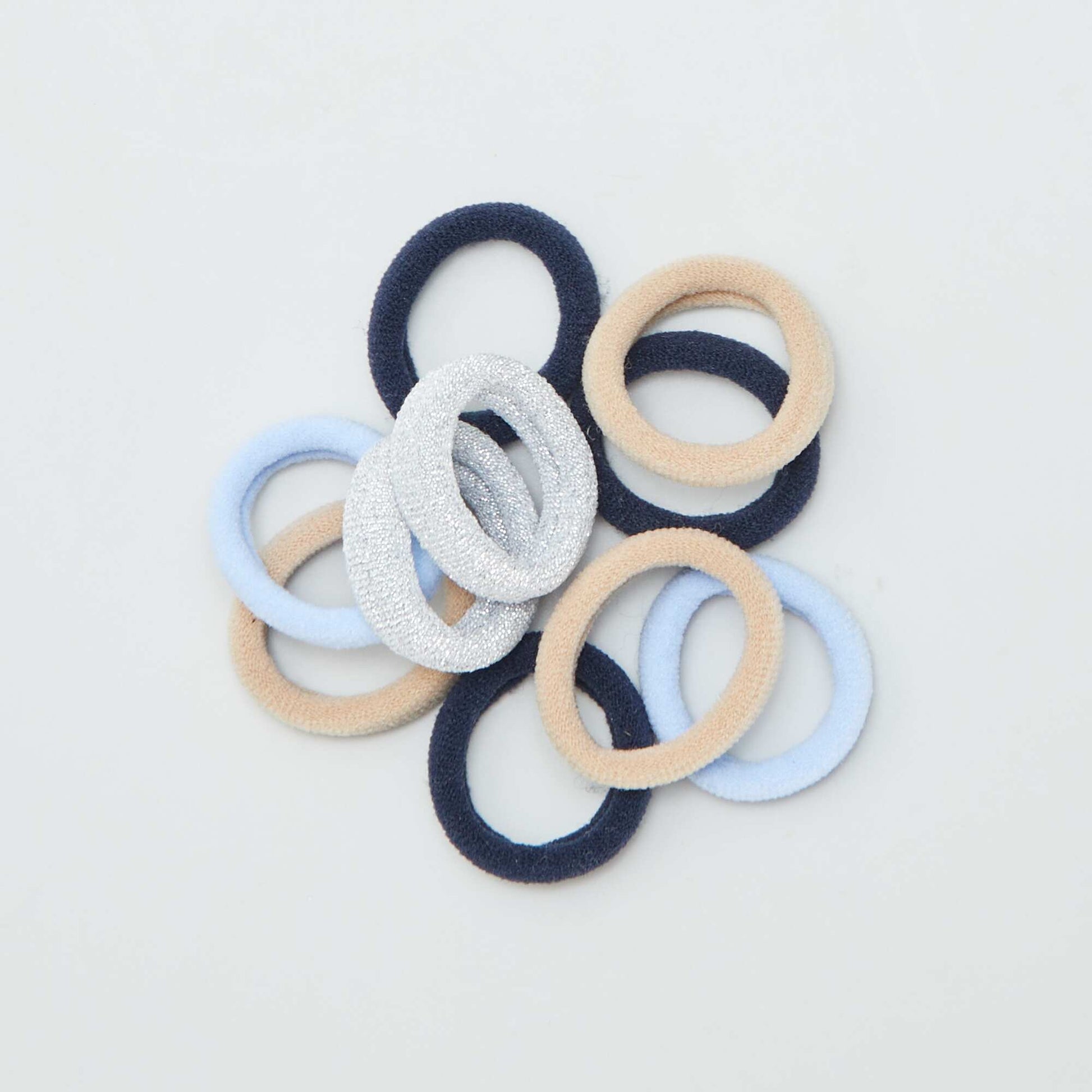 Lot de 10 élastiques mousse BLEU