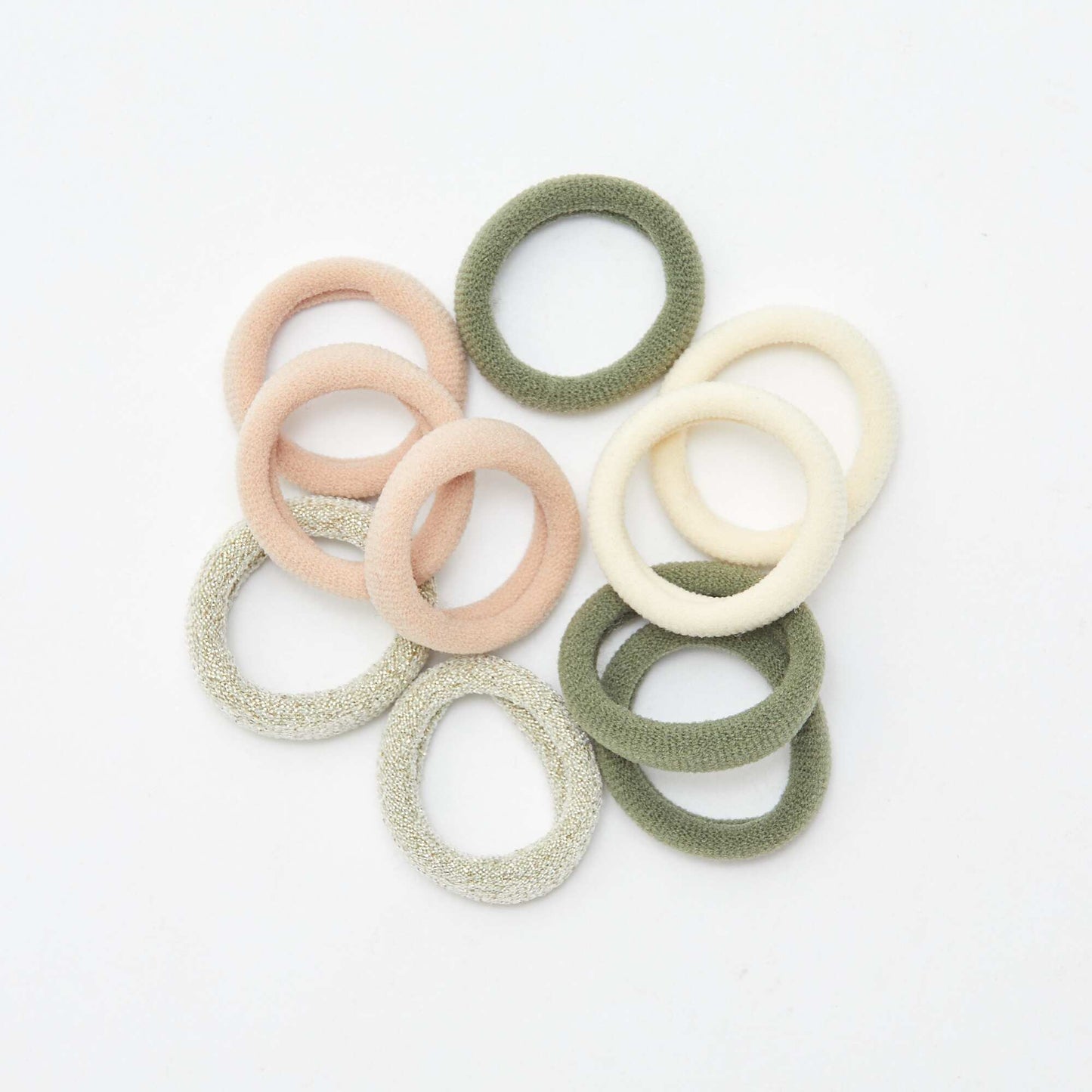 Lot de 10 élastiques mousse KAKI