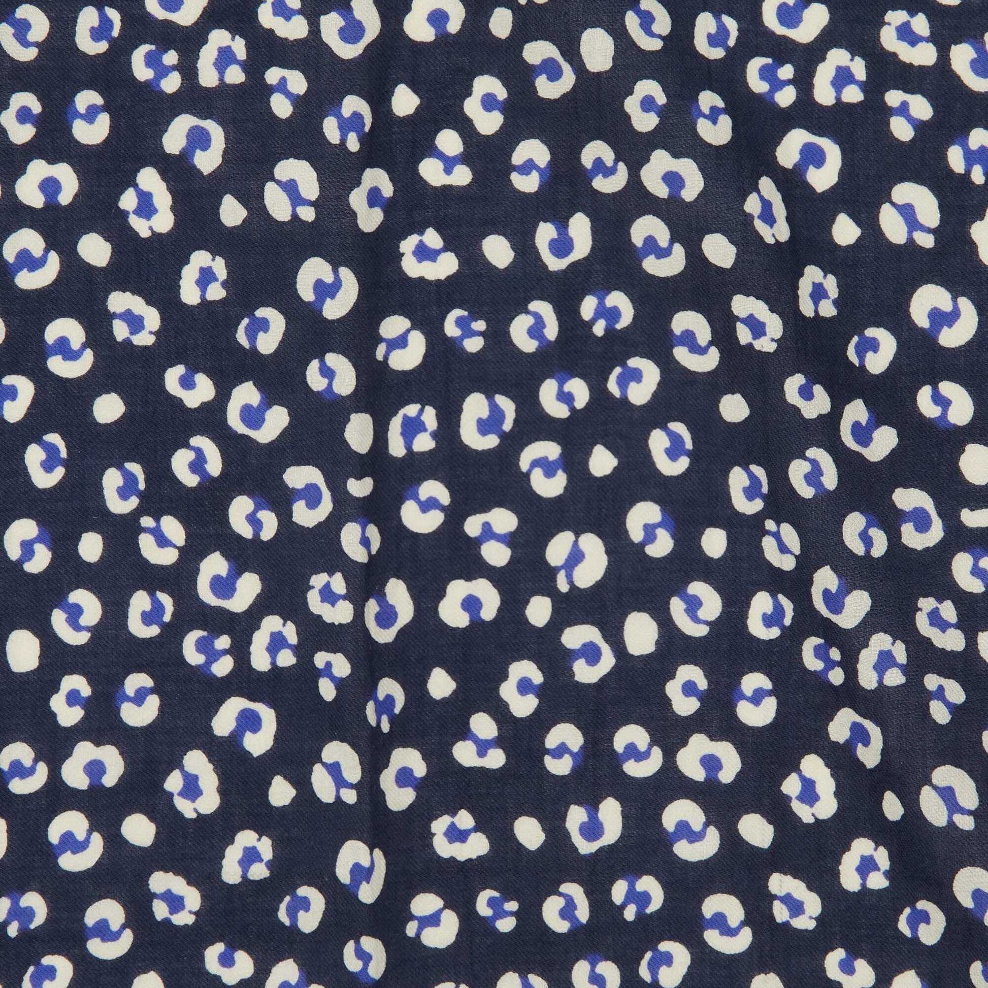 Large foulard imprimé BLEU LéOPARD