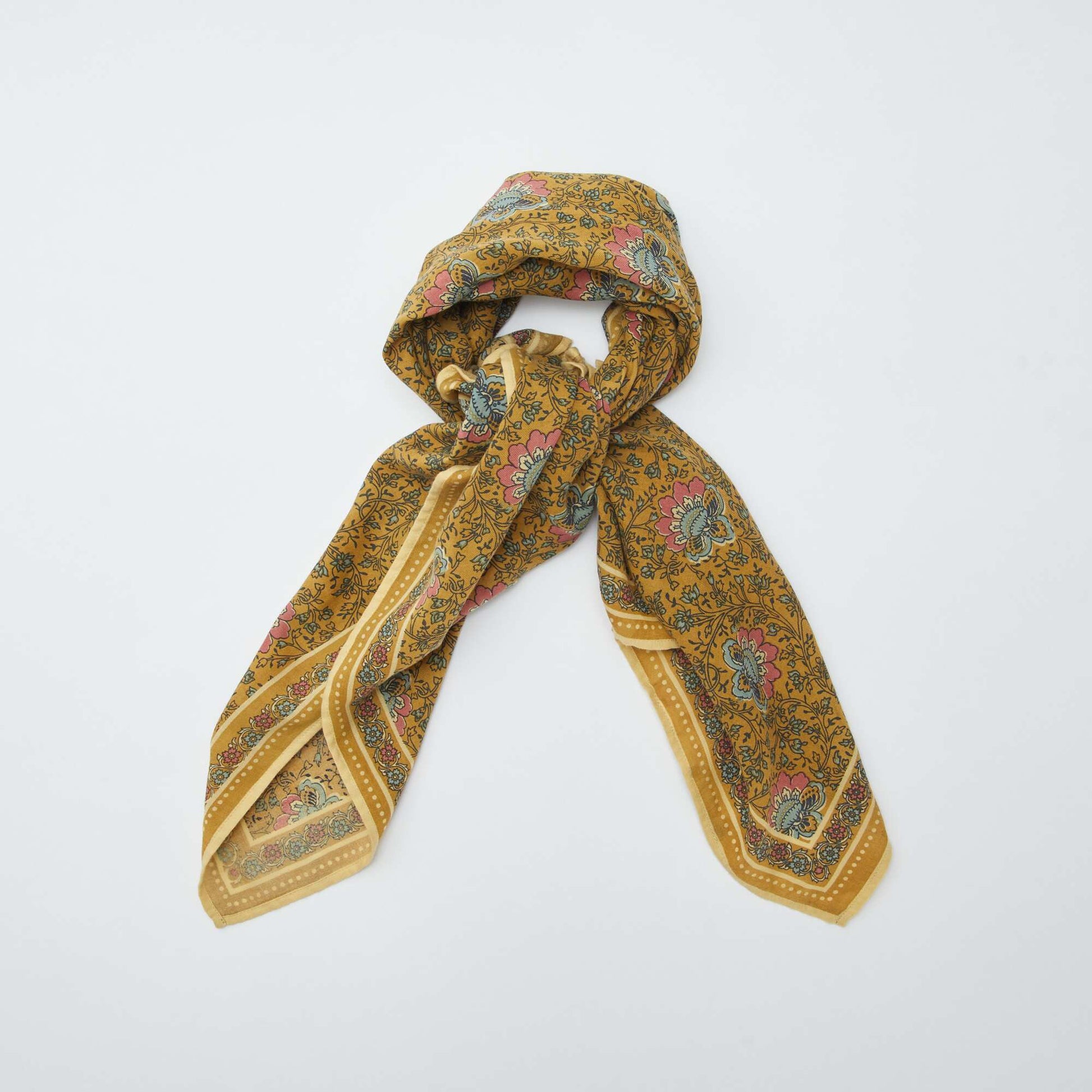 Large foulard imprimé MARRON