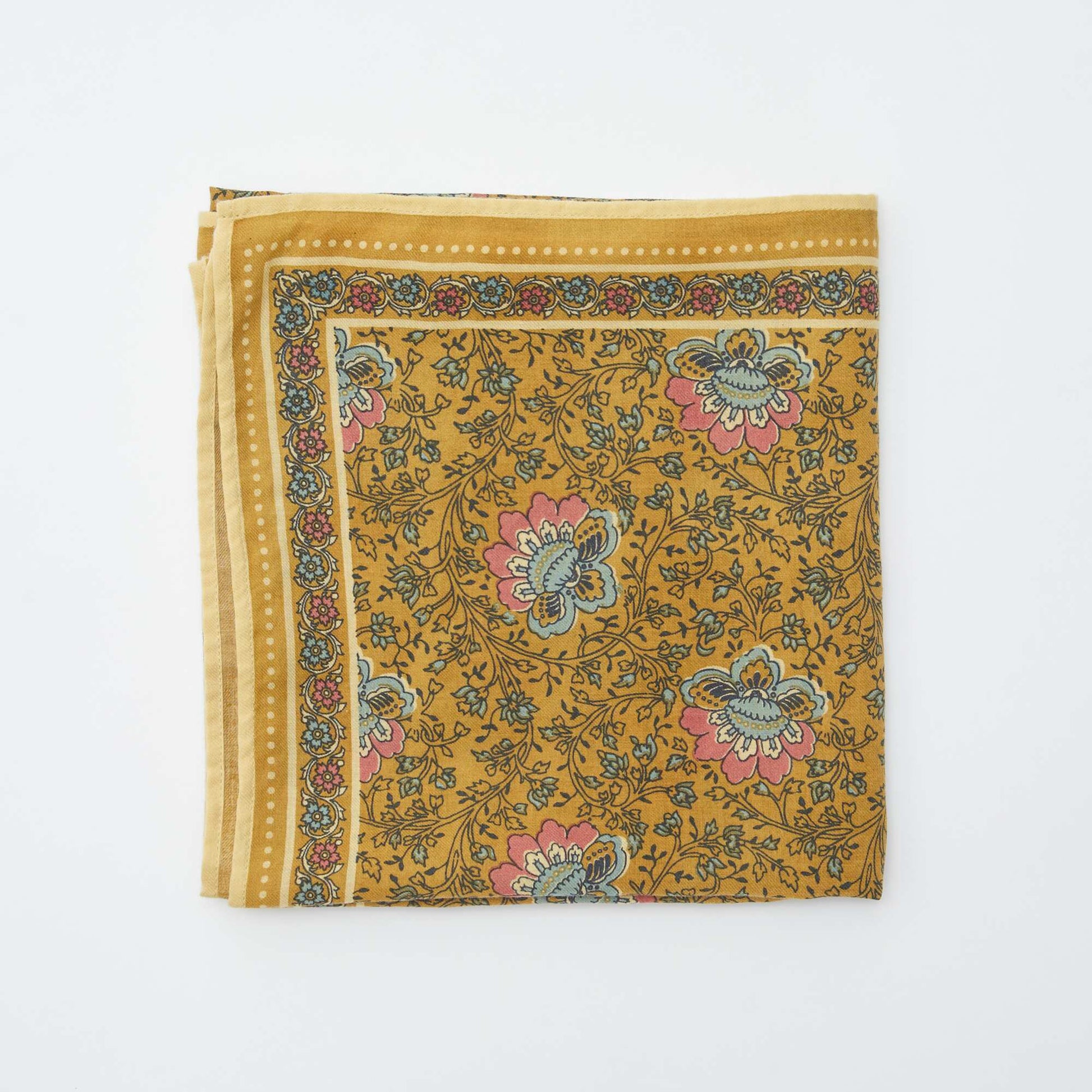 Large foulard imprimé MARRON