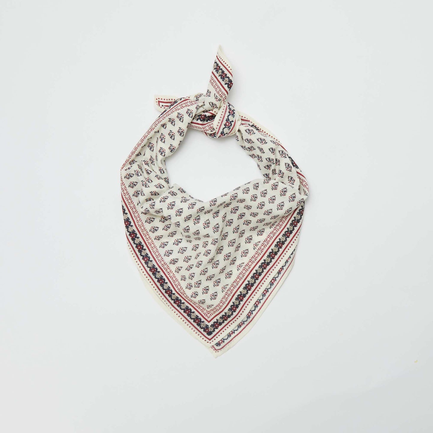 Large foulard imprimé BLANC
