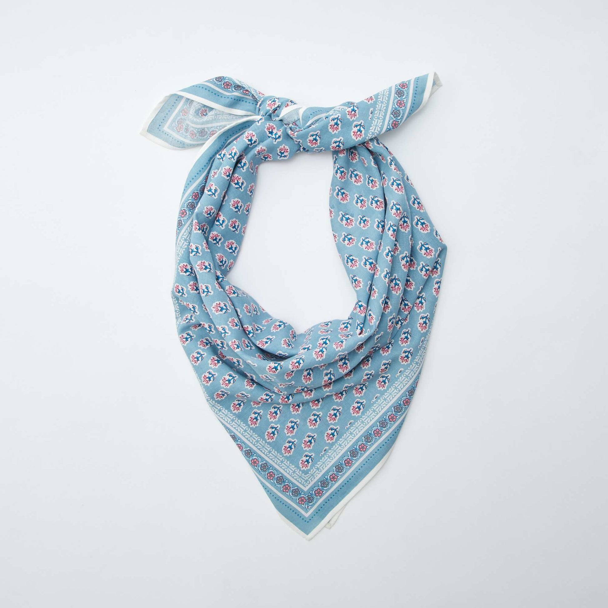 Large foulard imprimé BLEU