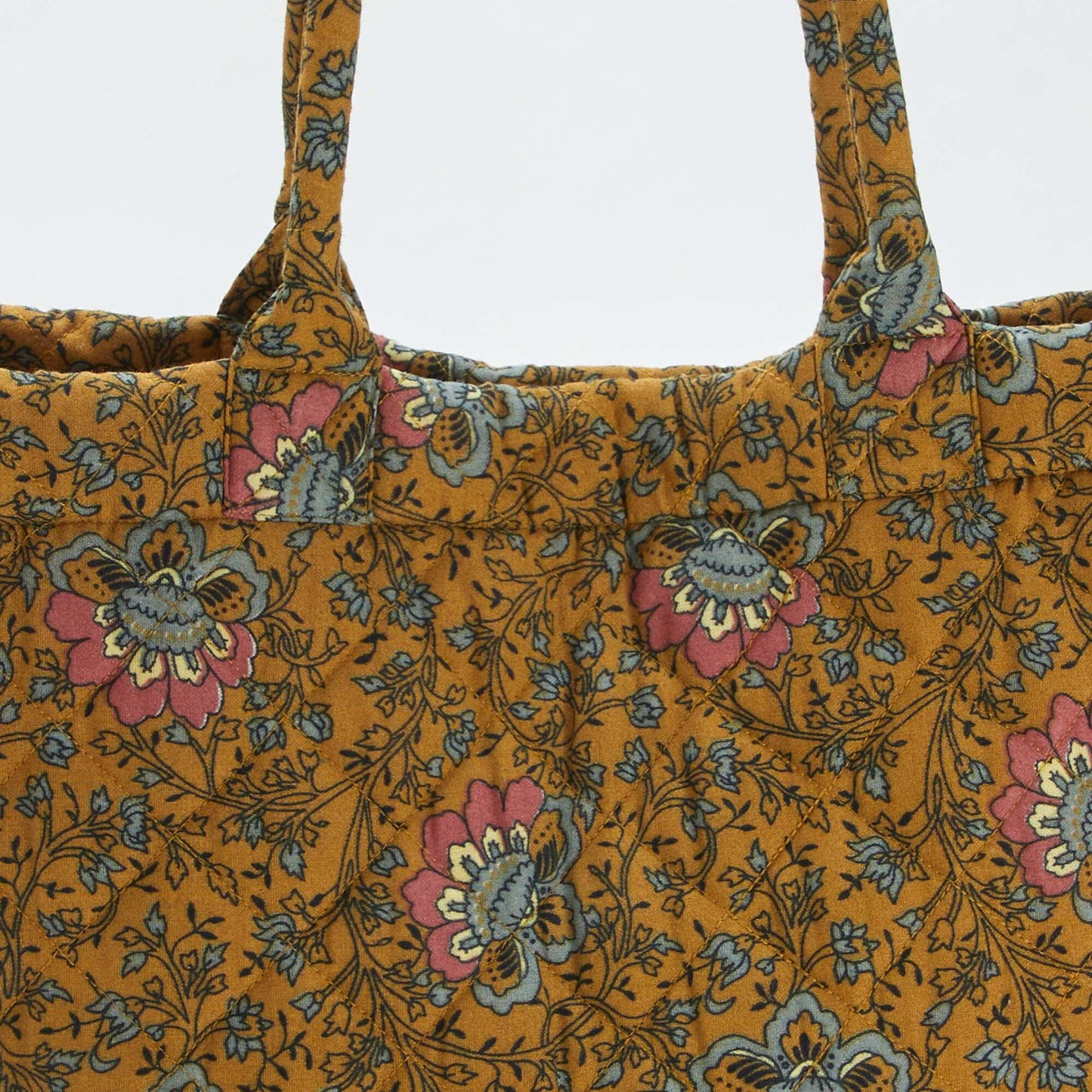 Sac cabas matelassé imprimé JAUNE