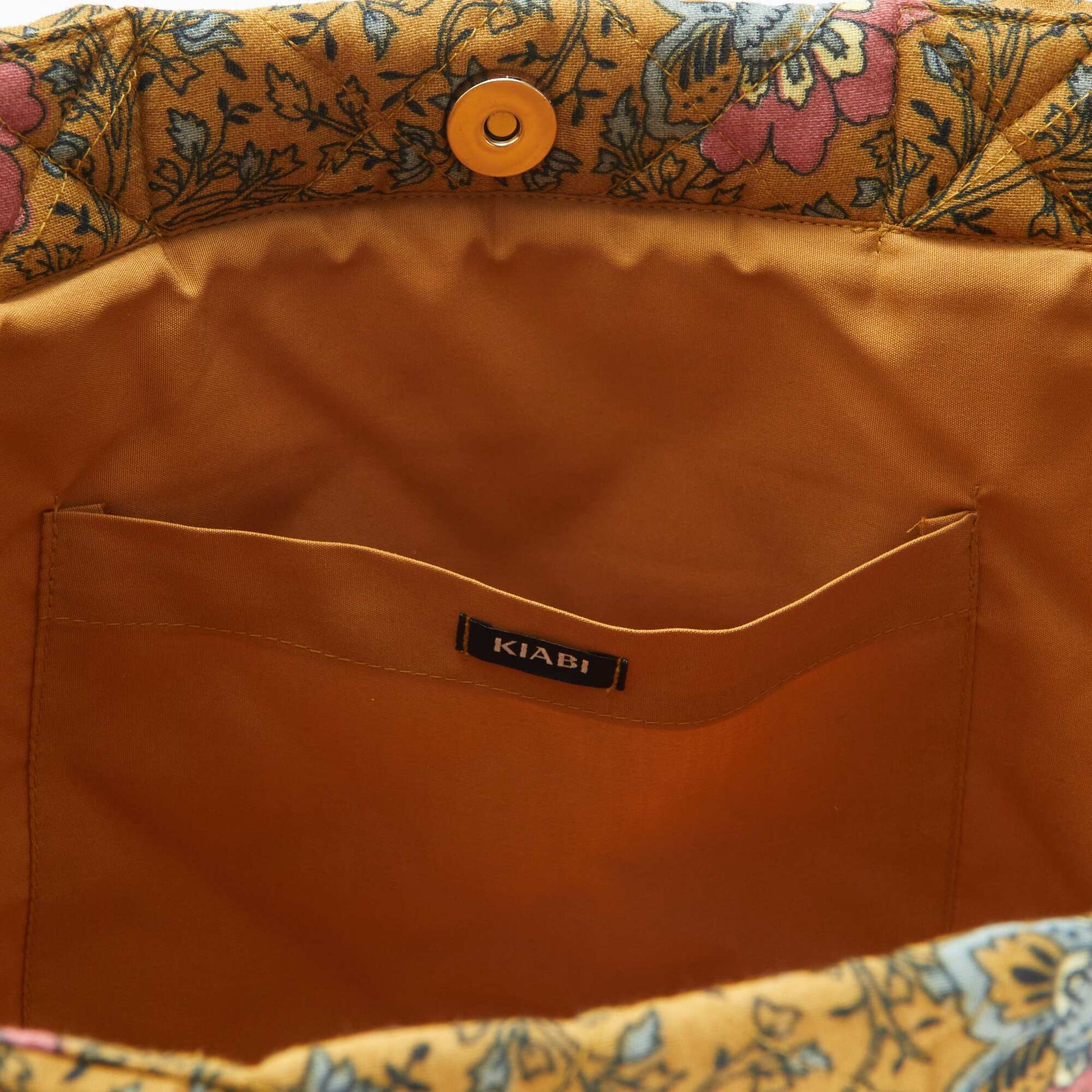 Sac cabas matelassé imprimé JAUNE