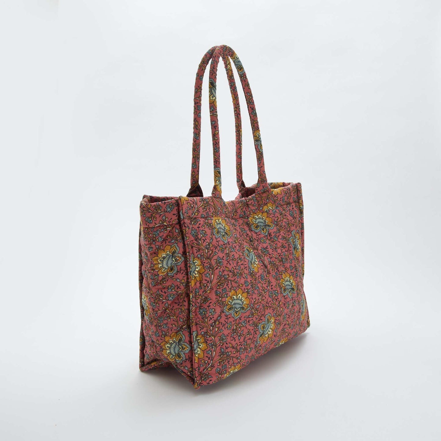 Sac cabas matelassé imprimé ROSE