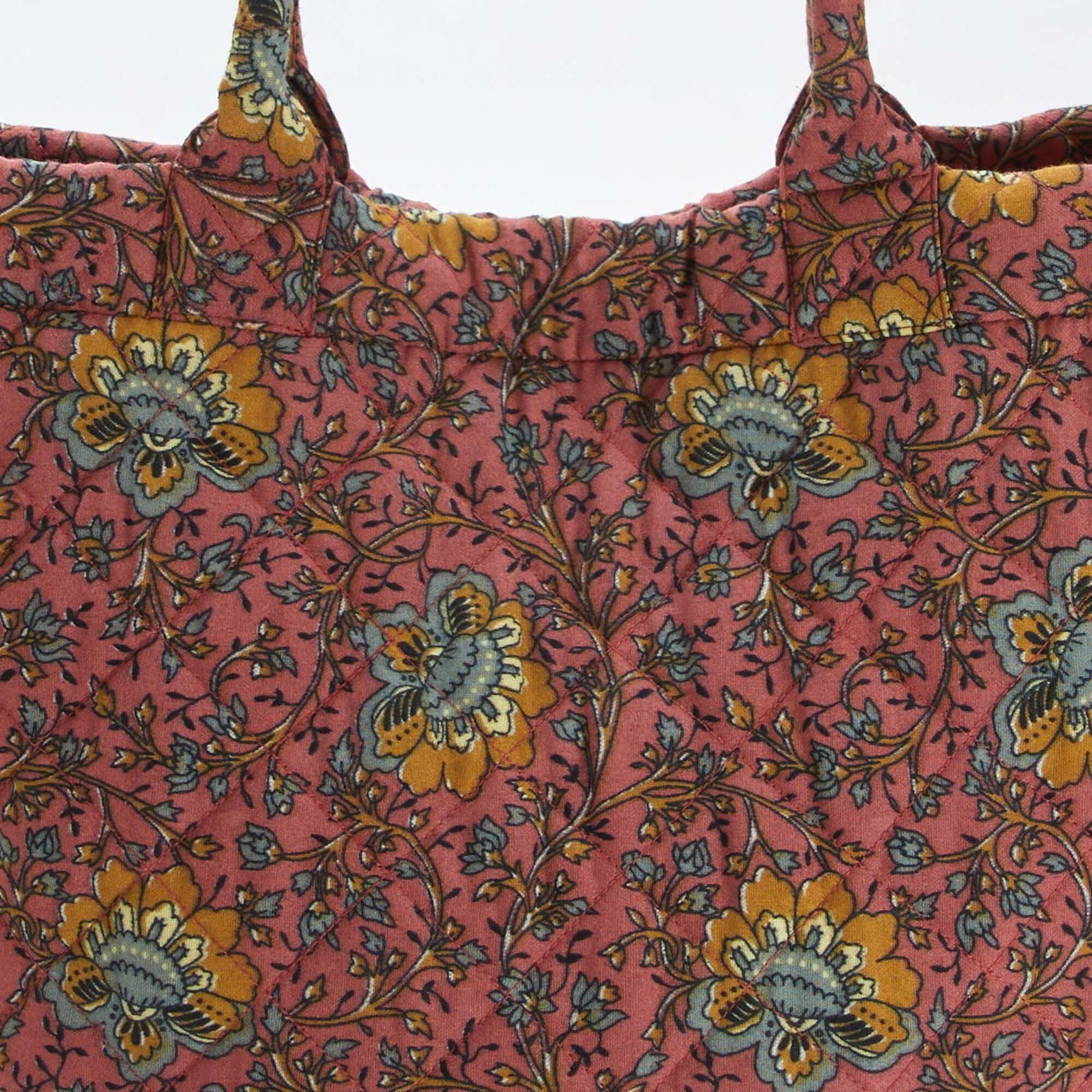 Sac cabas matelassé imprimé ROSE