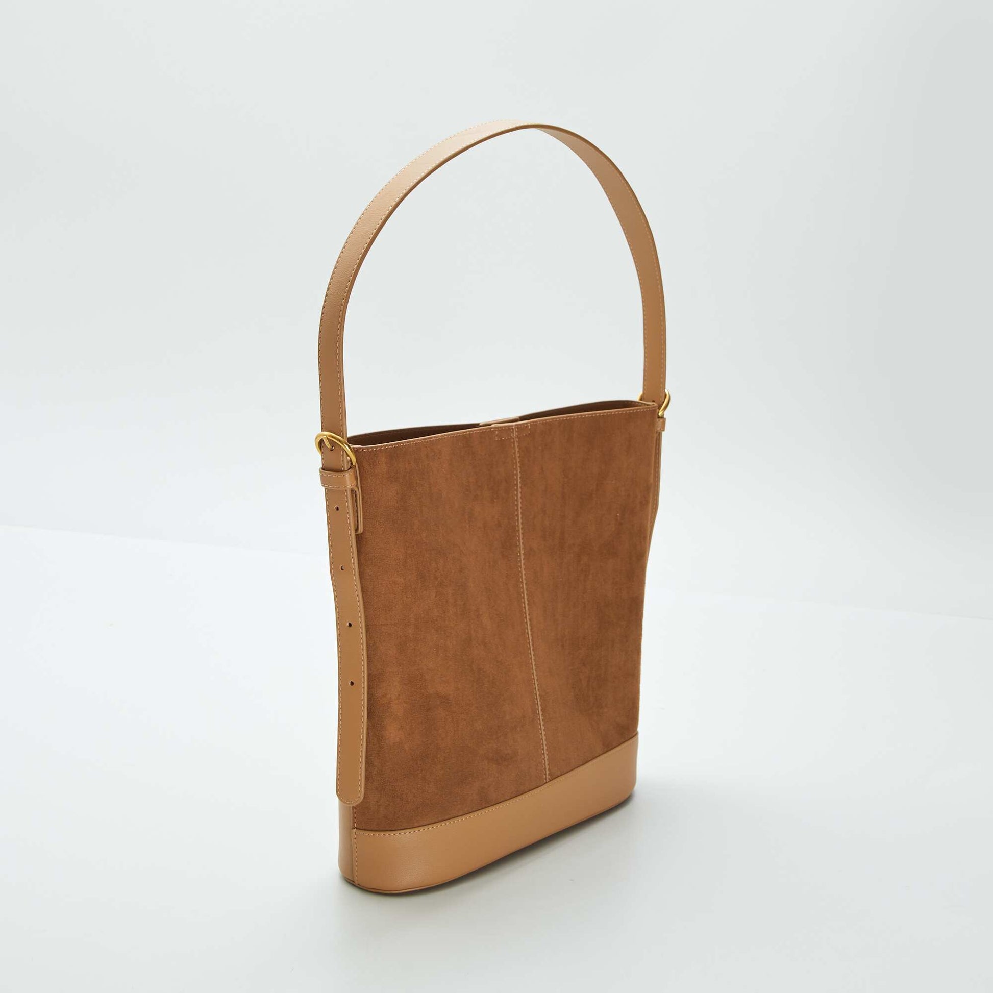 Sac seau bi-matière MARRON