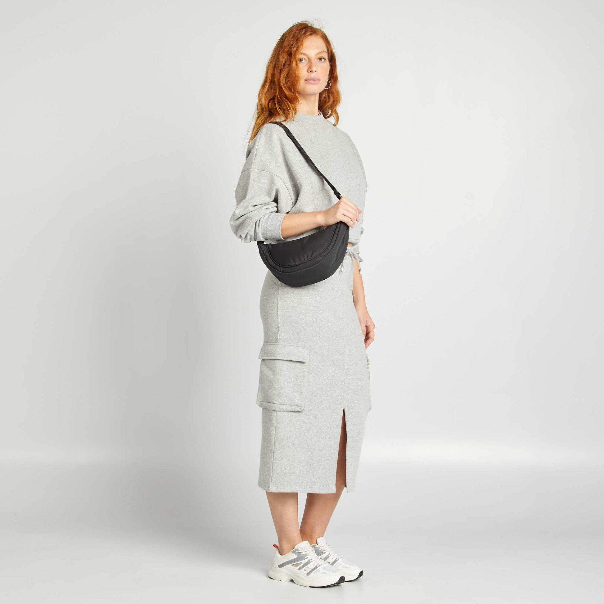 Sac demi lune en nylon NOIR