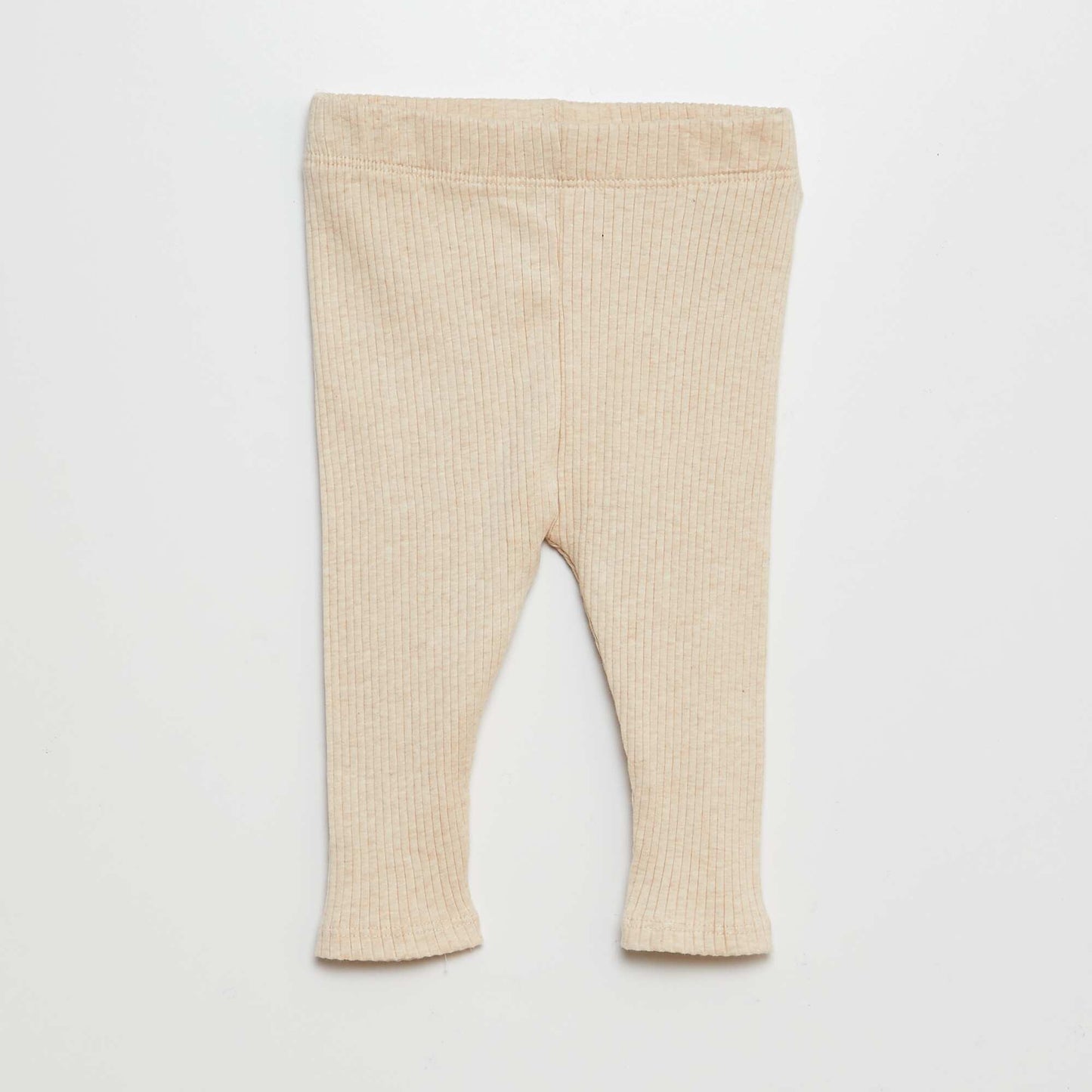 Lot de 2 leggings côtelés BEIGE/GRIS
