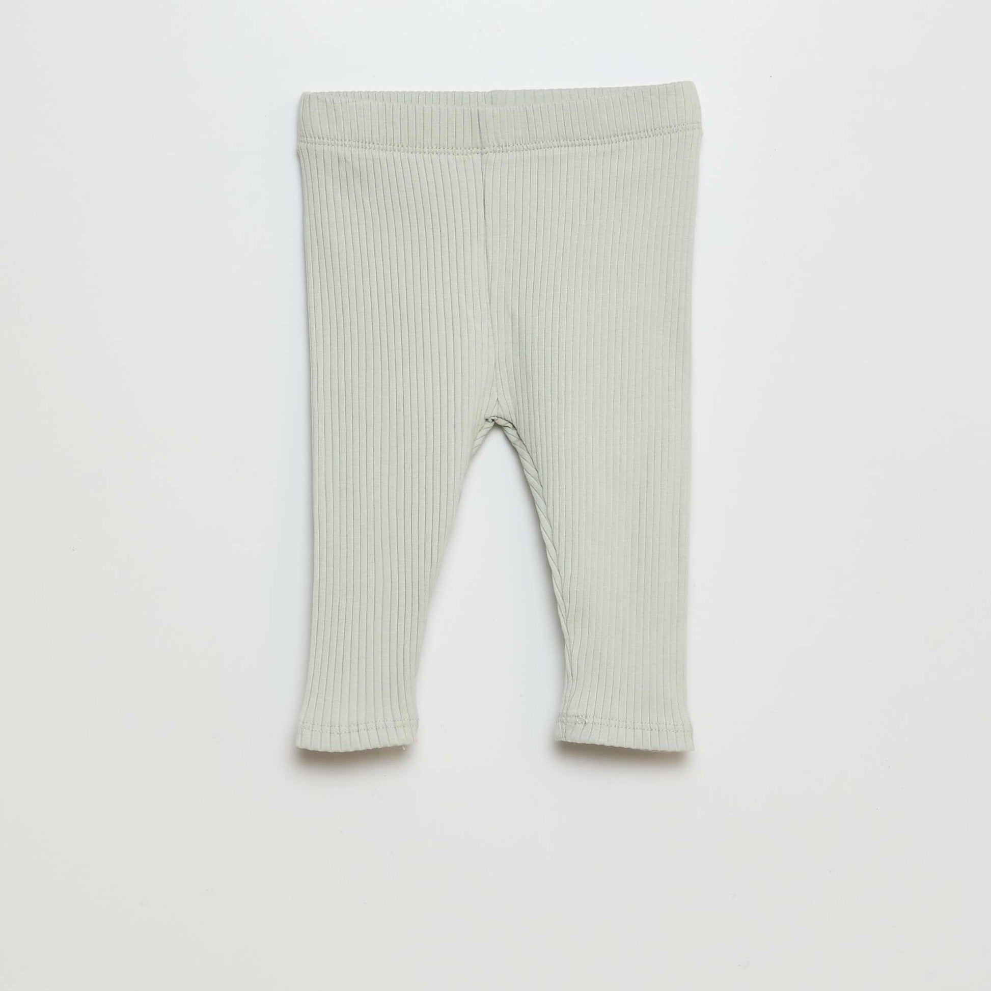 Lot de 2 leggings côtelés NOIR/VERT