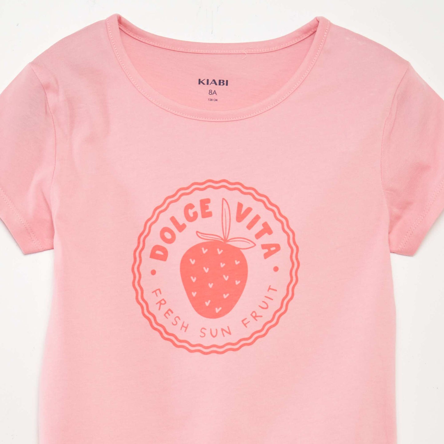 Ensemble pyjama court t-shirt + short - 2 pièces ROSE