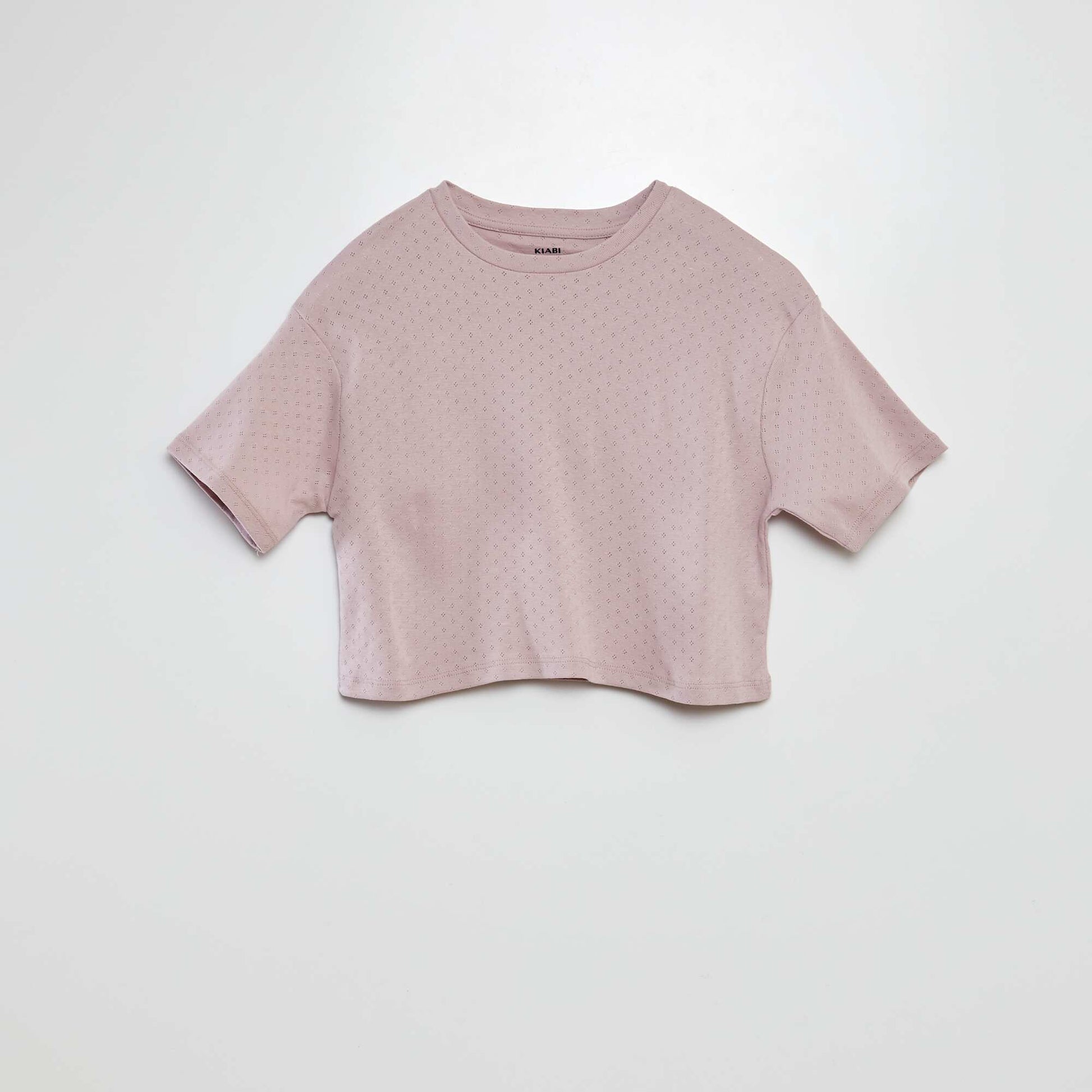 Pyjama t-shirt + short en pointelle VIOLET