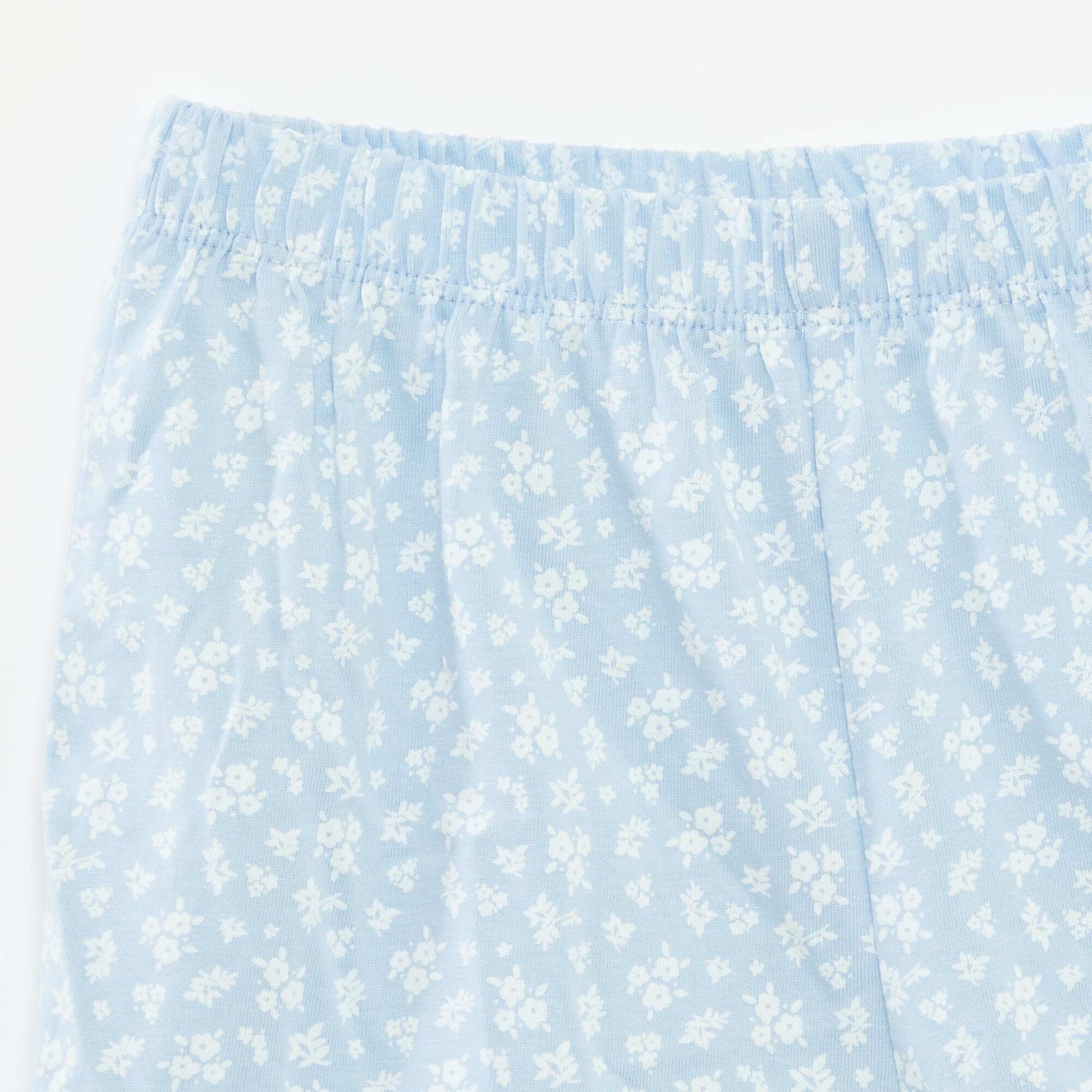 Ensemble pyjama débardeur + short en imprimé - 2 pièces BLEU