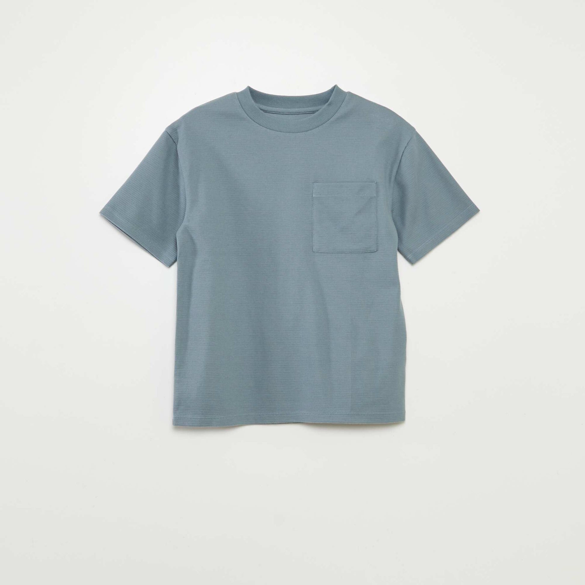 Ensemble pyjama court matière gaufrée - 2 pièces BLEU