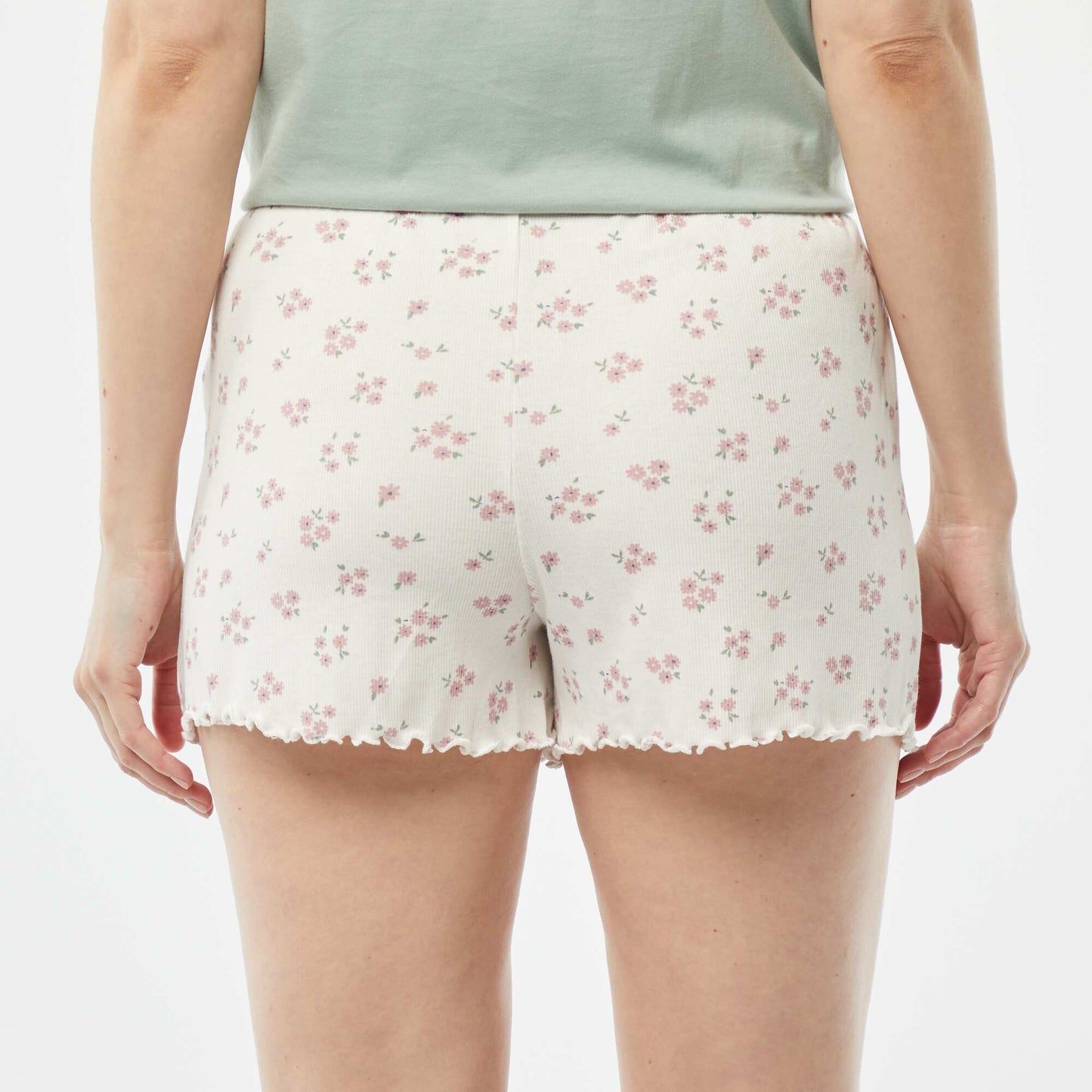 Short court de pyjama BLANC