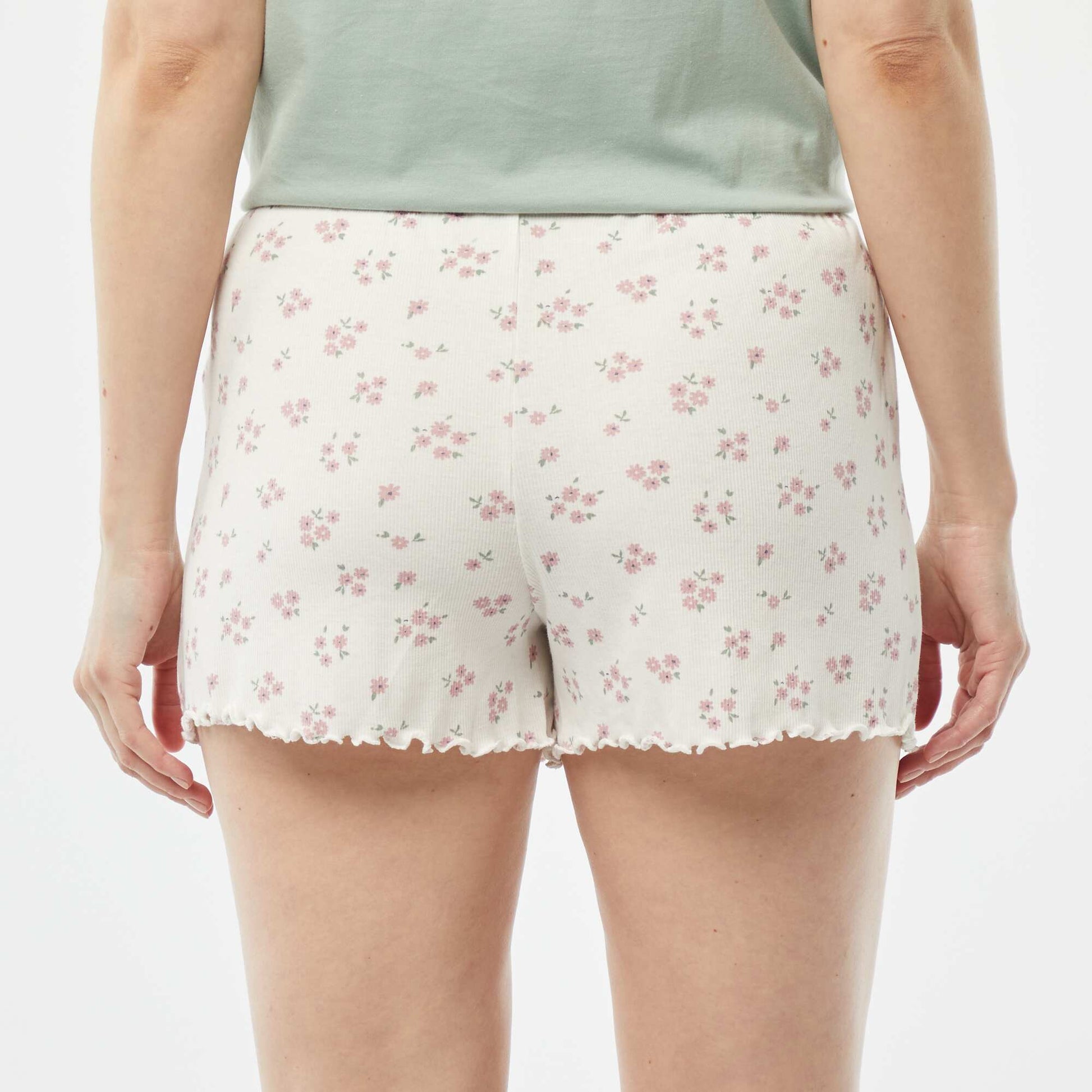 Short court de pyjama BLANC