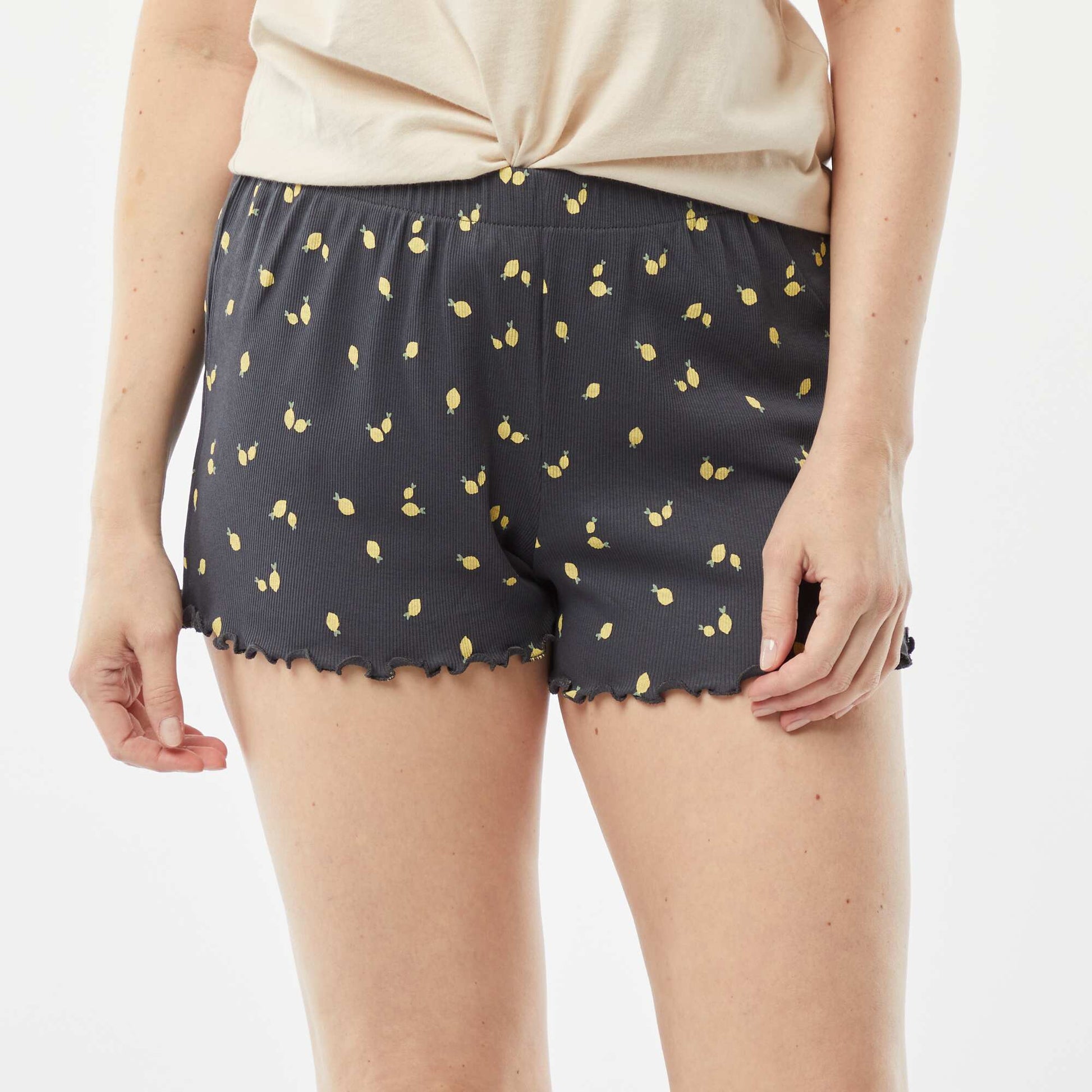 Short court de pyjama GRIS