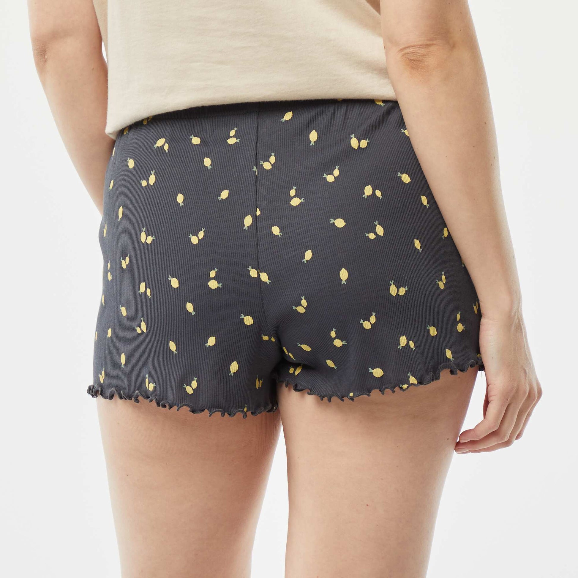Short court de pyjama GRIS