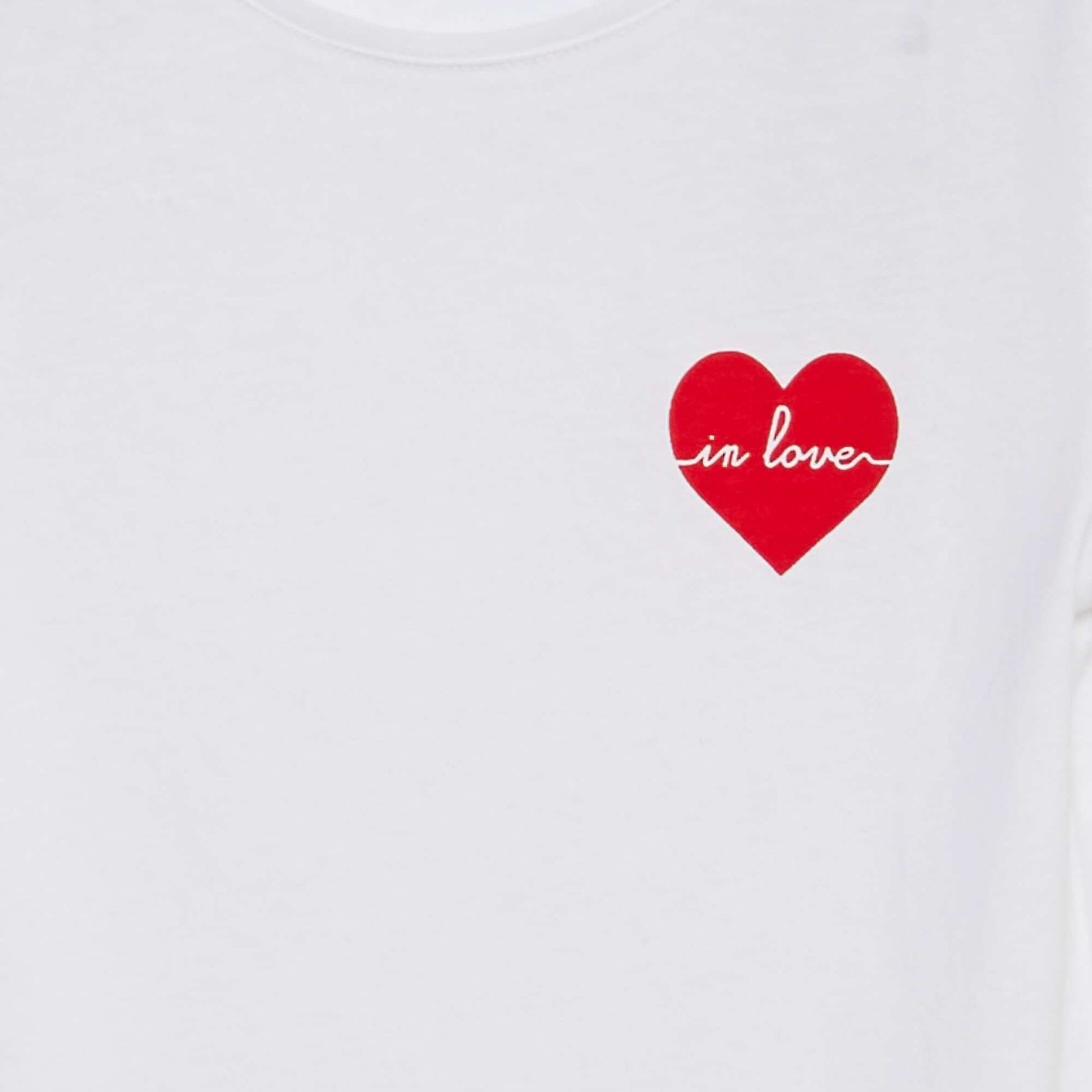 T-shirt en maille jersey imprimé BLANC