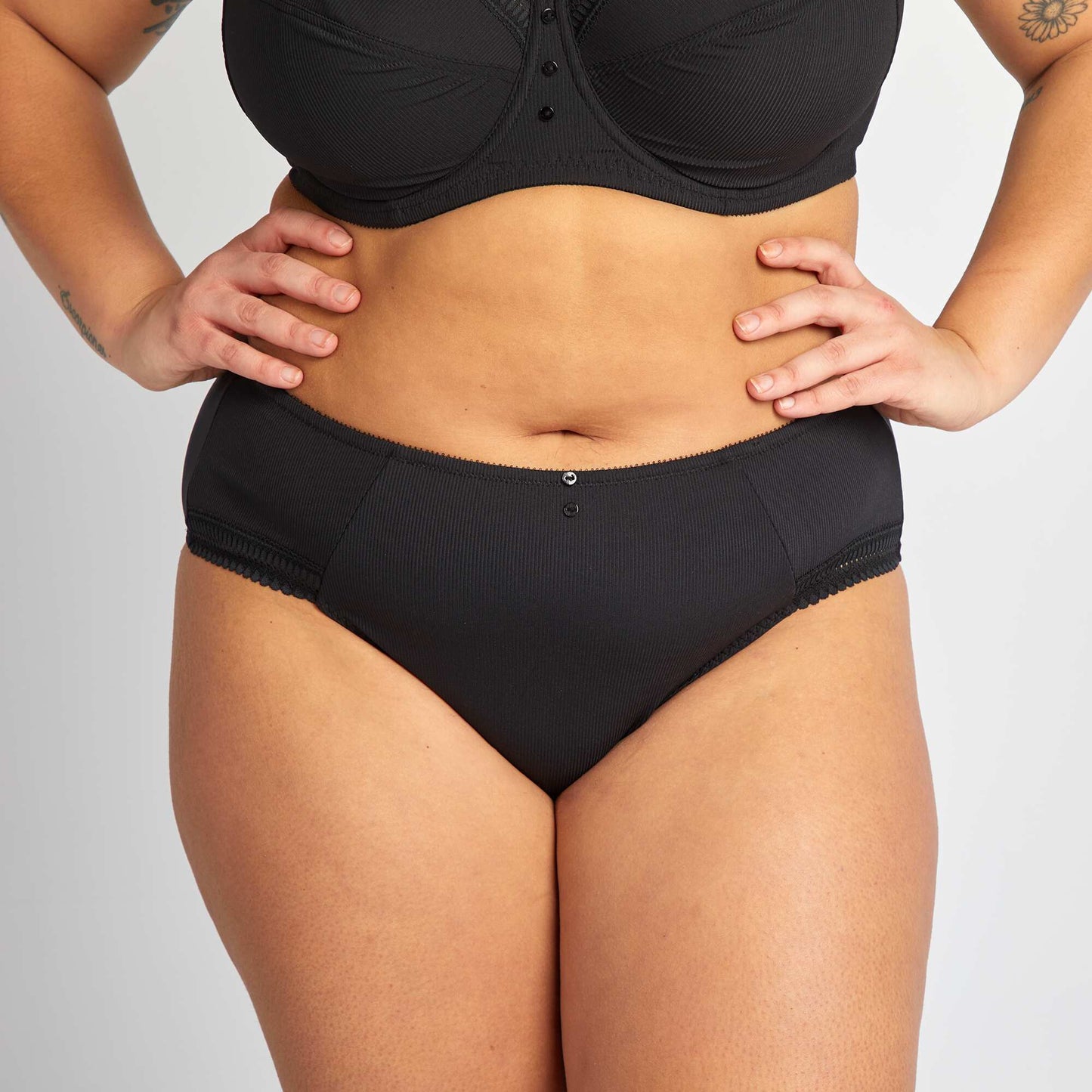 Culotte en microfibre côtelée NOIR