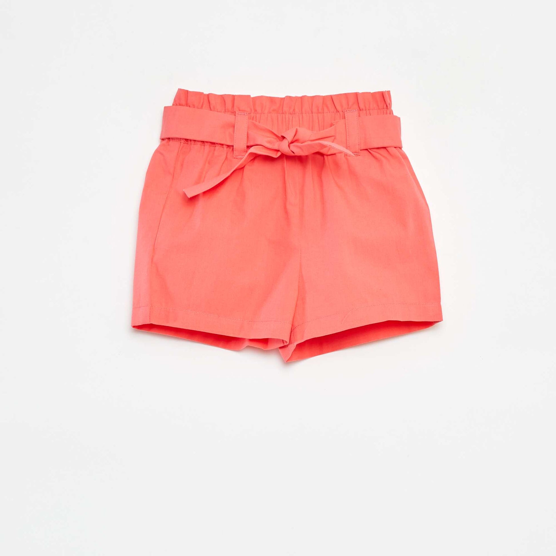 Short en popeline avec ceinture ROSE